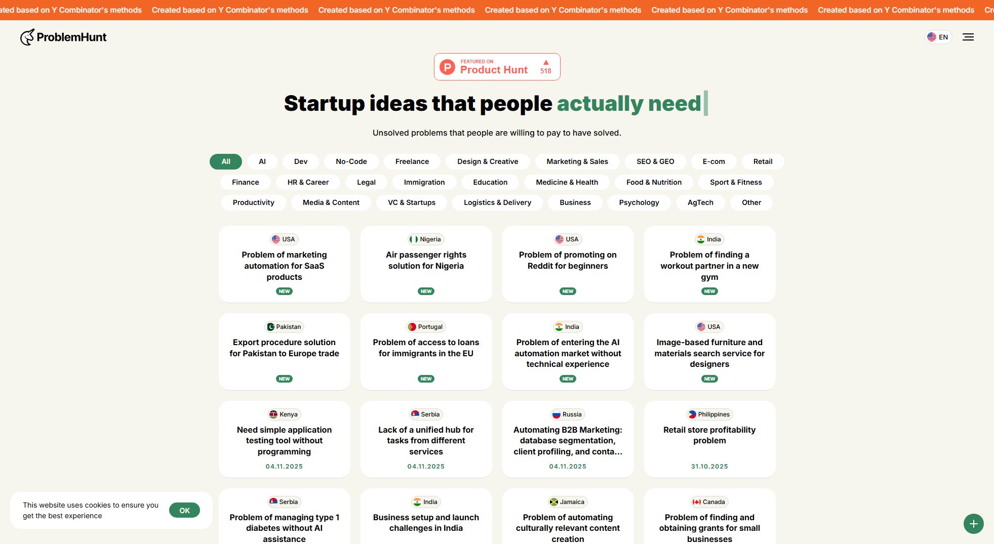 ProblemHunt ProblemHunt Interface & Screenshots ProblemHunt ProblemHunt Interface & Screenshots