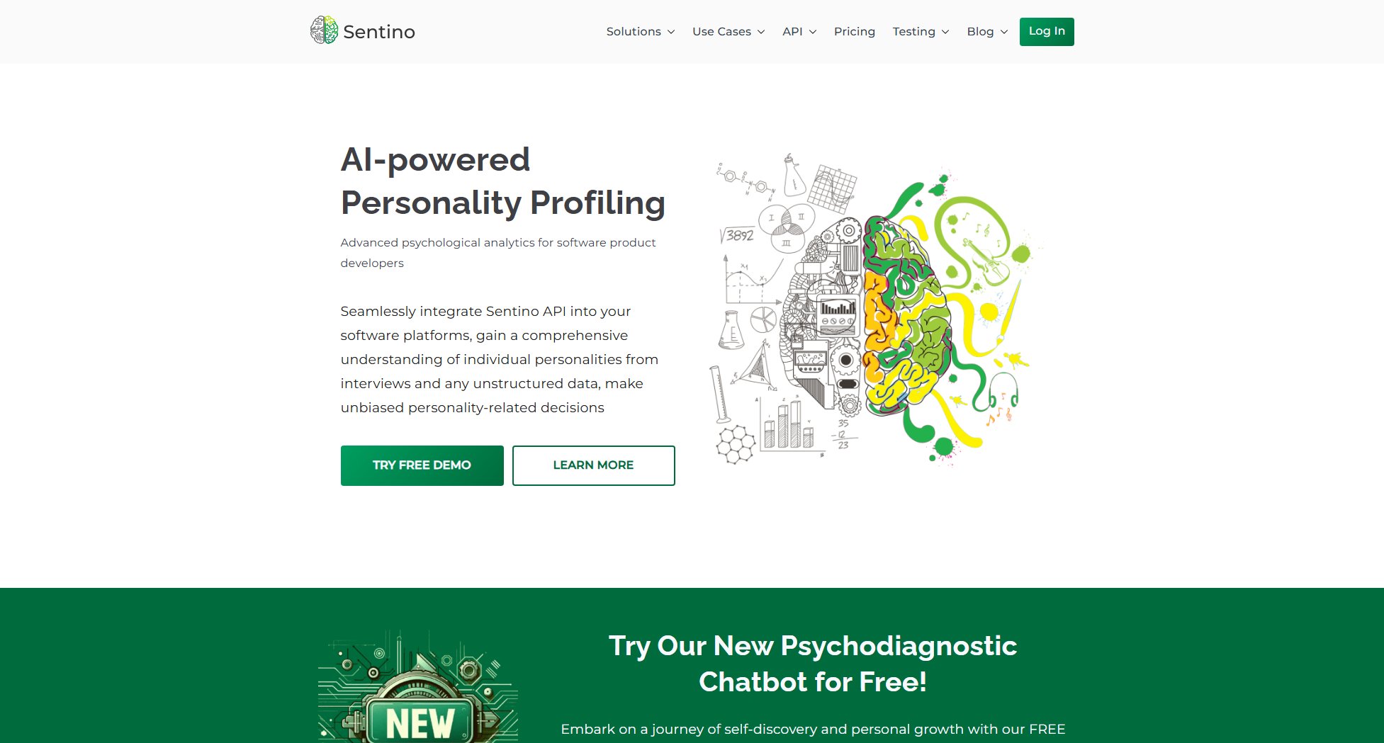 Sentino Personality API Sentino Personality API Interface & Screenshots Sentino Personality API Sentino Personality API Interface & Screenshots