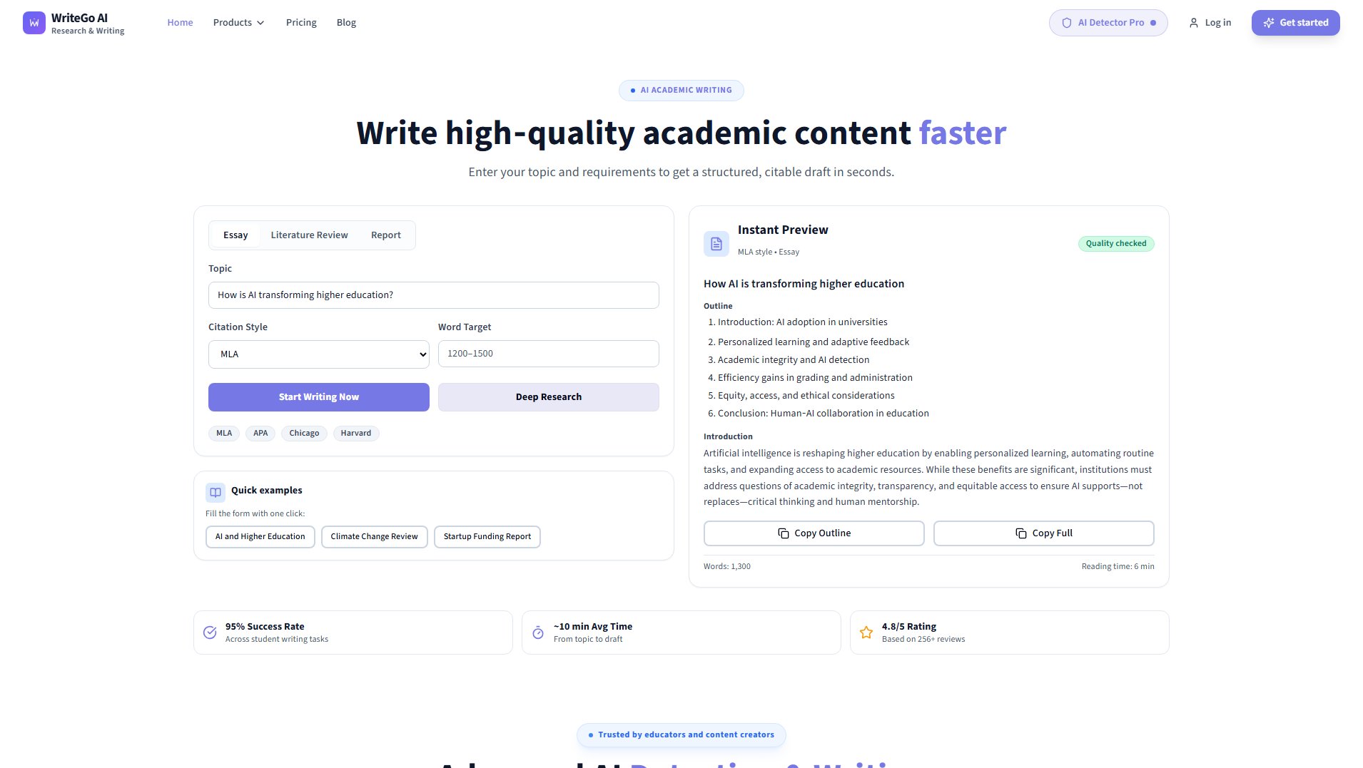 WriteGo.ai WriteGo.ai Interface & Screenshots