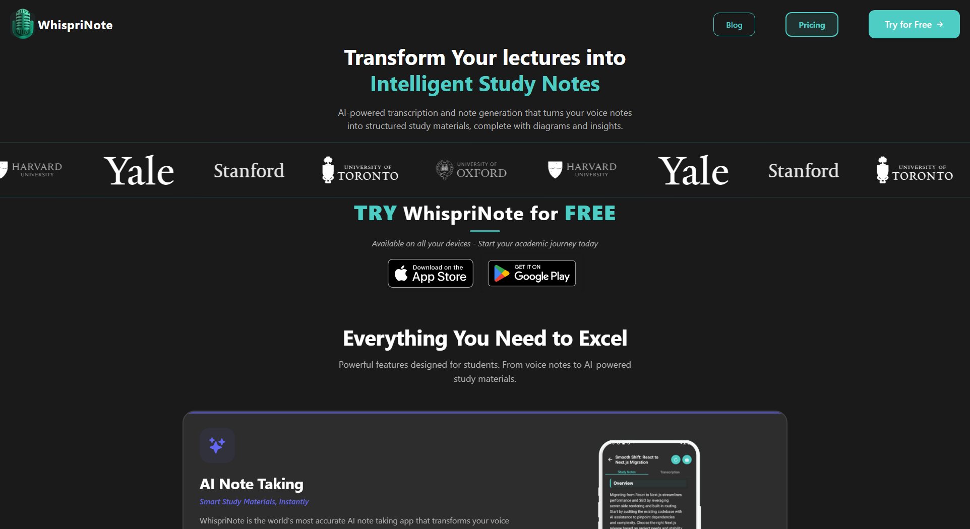 WhispriNote WhispriNote Interface & Screenshots