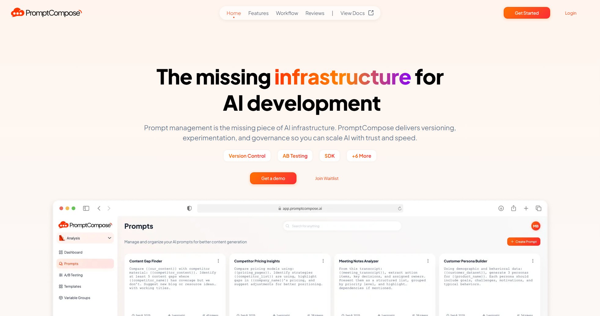 PromptCompose PromptCompose Interface & Screenshots