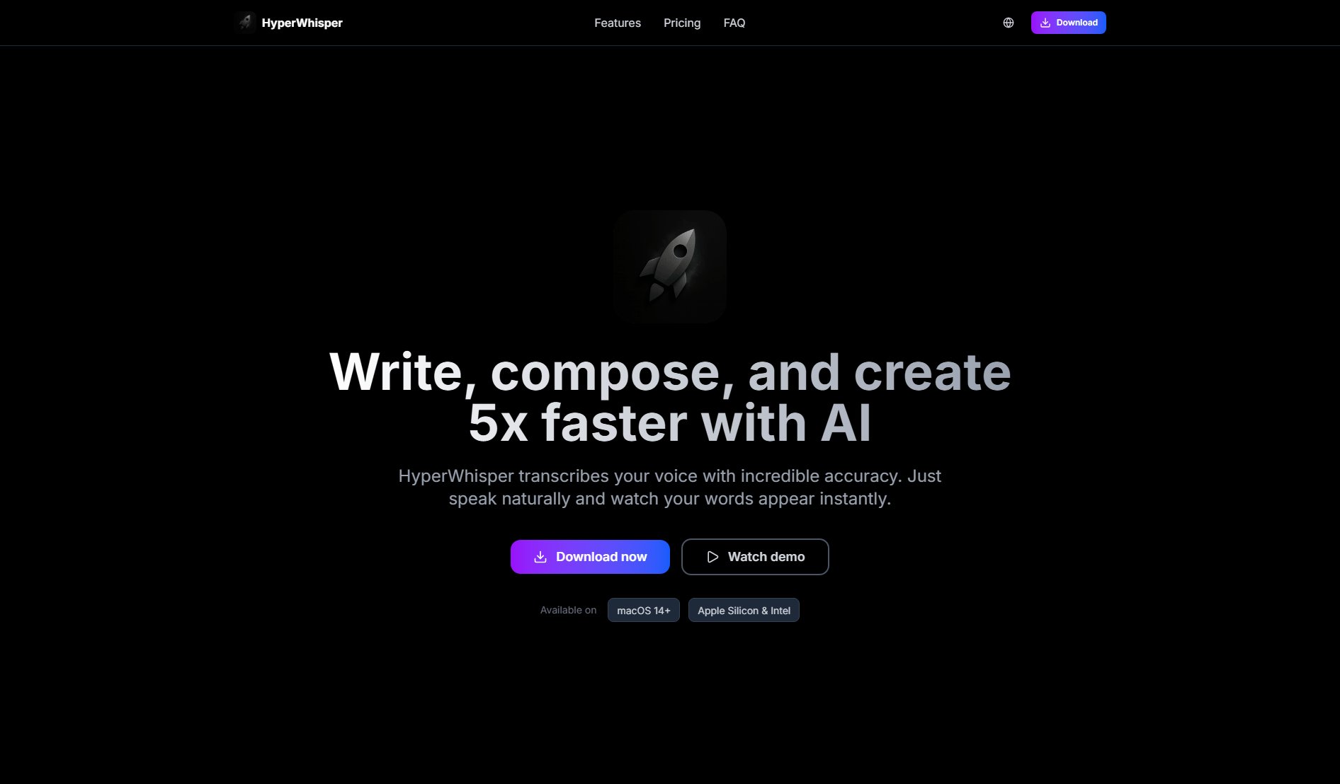 HyperWhisper HyperWhisper Interface & Screenshots HyperWhisper HyperWhisper Interface & Screenshots