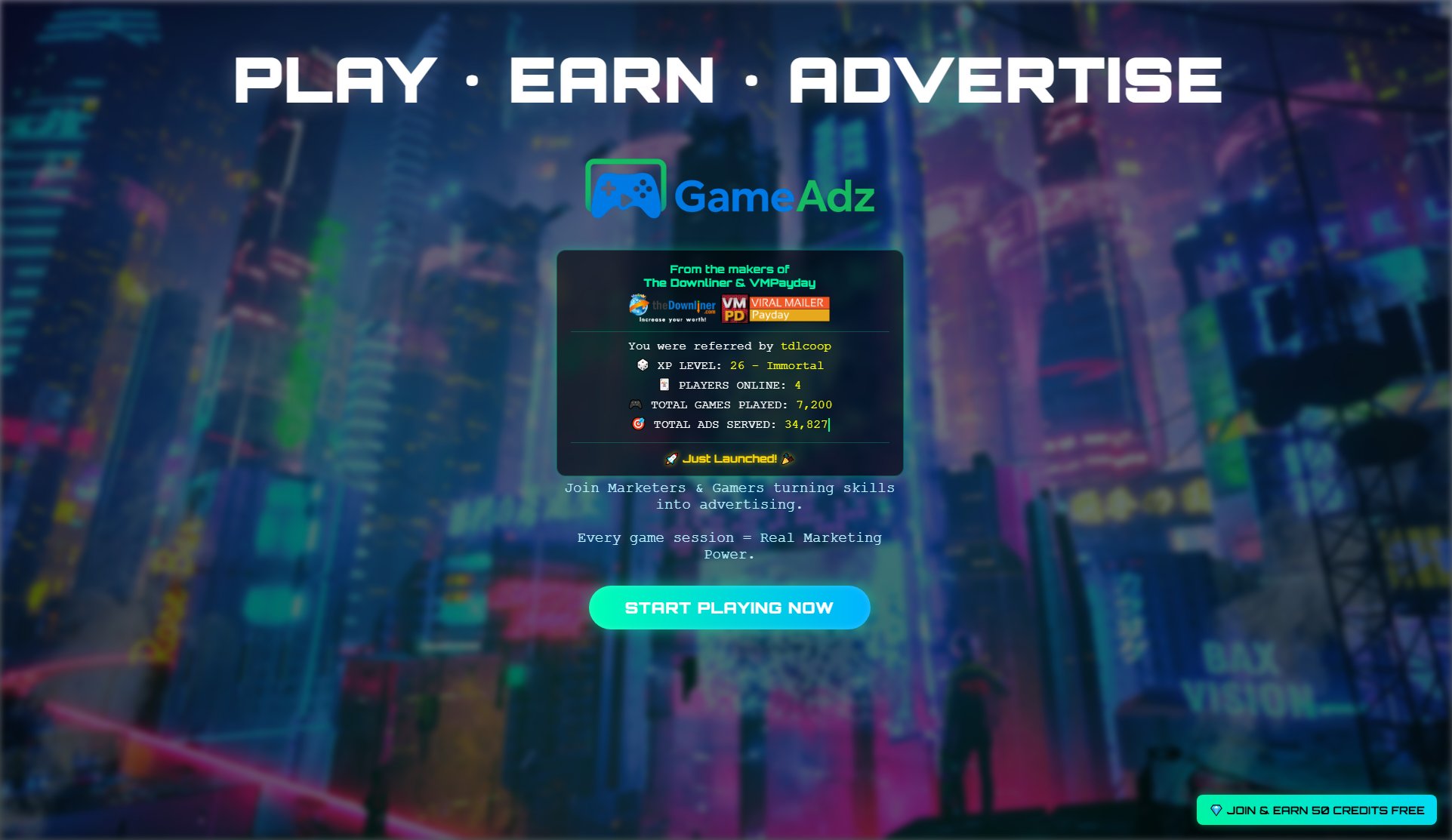 GameAdz GameAdz Interface & Screenshots