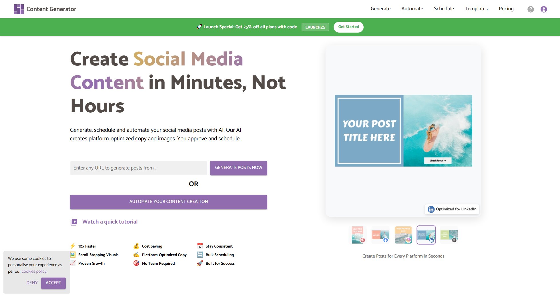 Content Generator Content Generator Interface & Screenshots