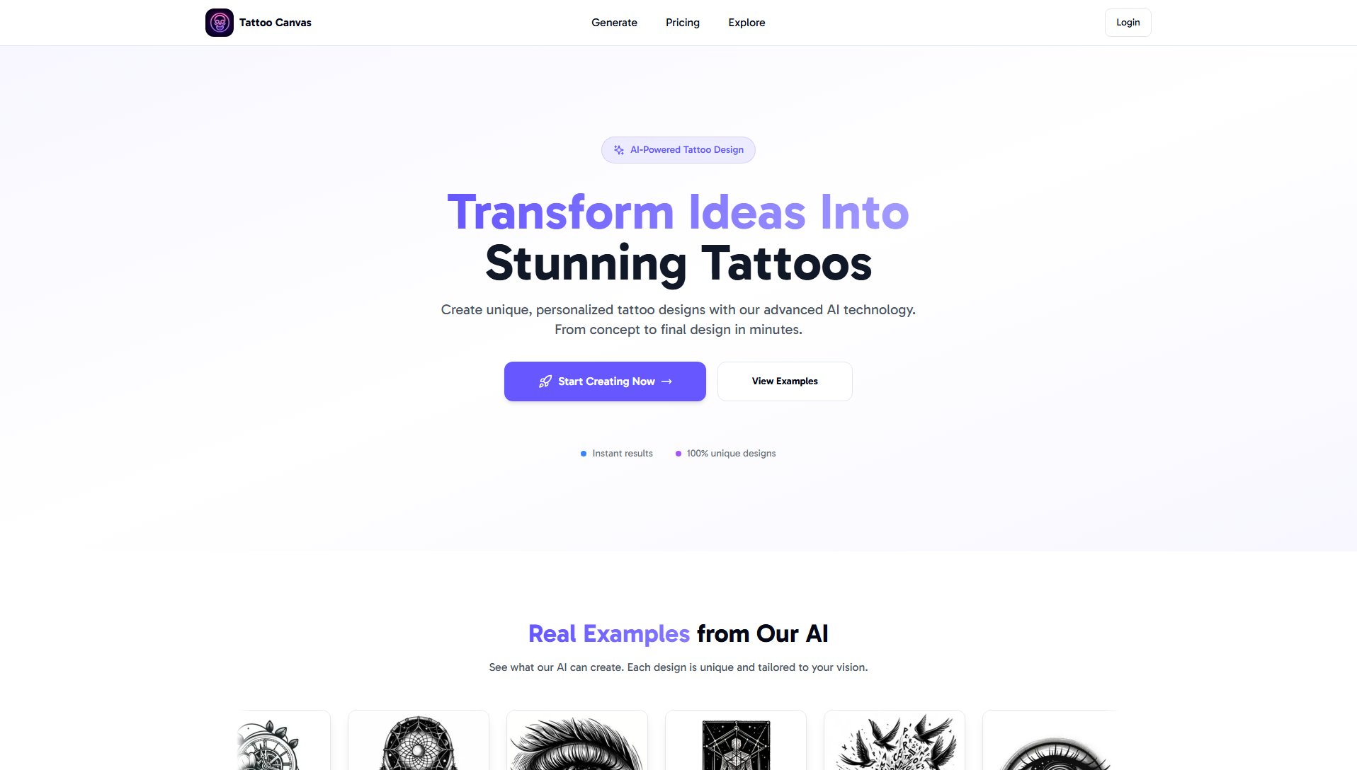 Tattoo Canvas Tattoo Canvas Interface & Screenshots