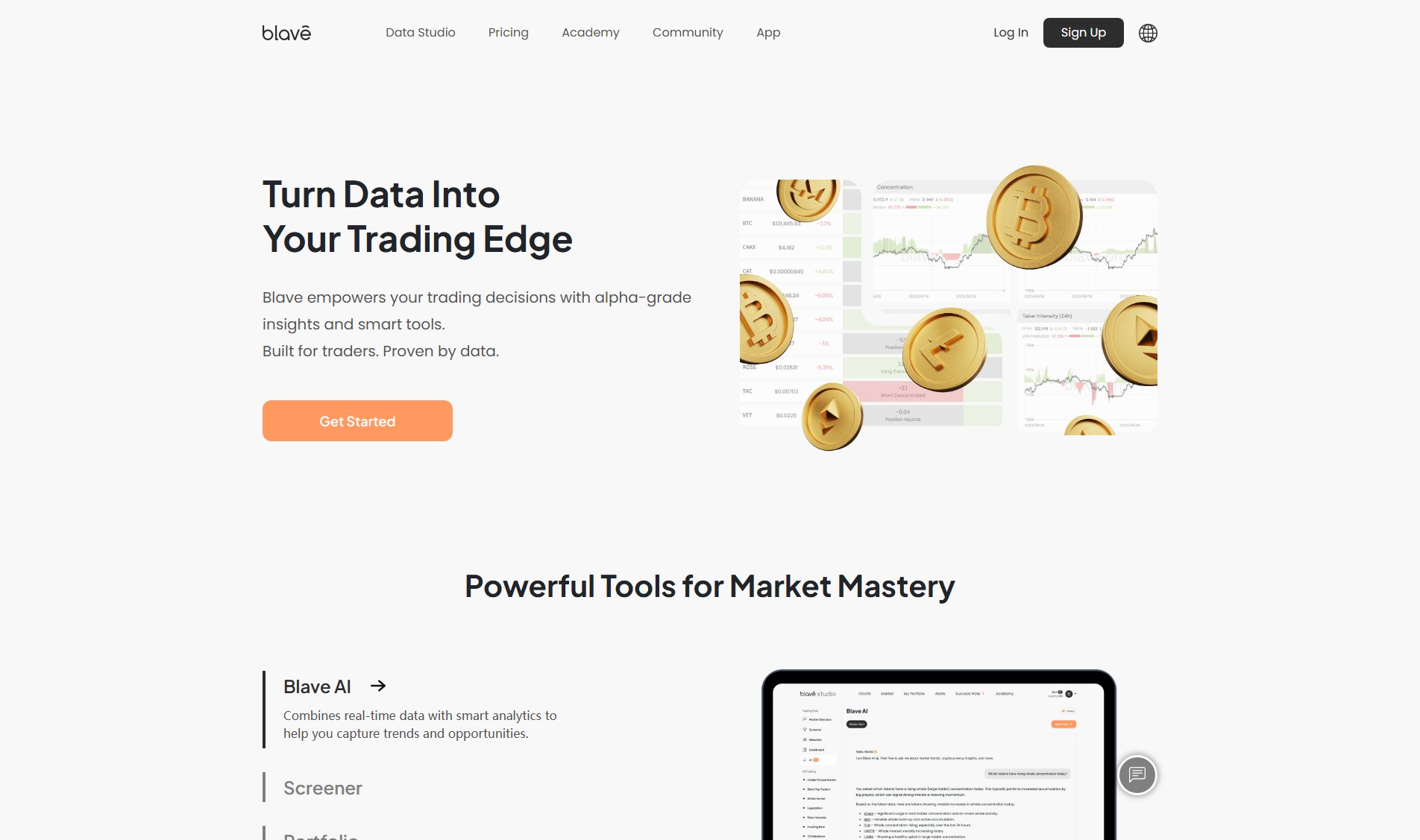 Crypto Insight Studio｜Blave Crypto Insight Studio｜Blave Interface & Screenshots