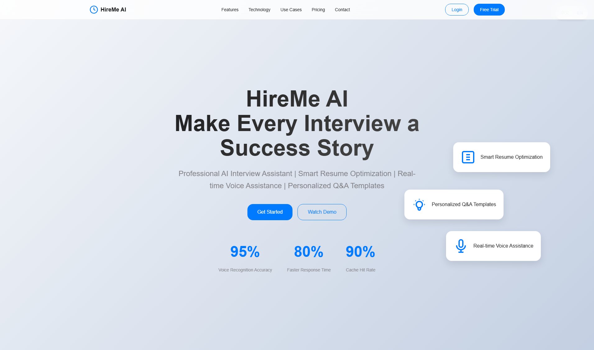 HireMe AI HireMe AI Interface & Screenshots HireMe AI HireMe AI Interface & Screenshots