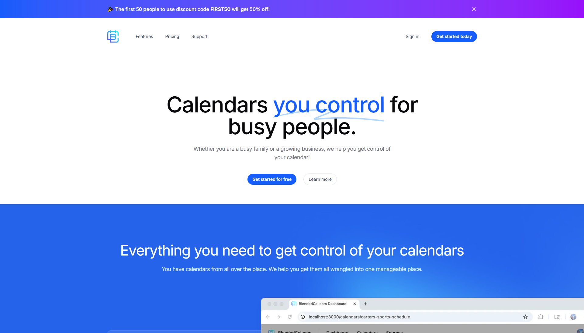 BlendedCal.com BlendedCal.com Interface & Screenshots BlendedCal.com BlendedCal.com Interface & Screenshots