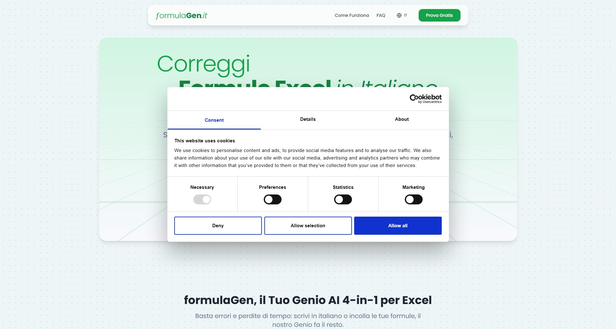 formulaGen.it formulaGen.it Interface & Screenshots formulaGen.it formulaGen.it Interface & Screenshots