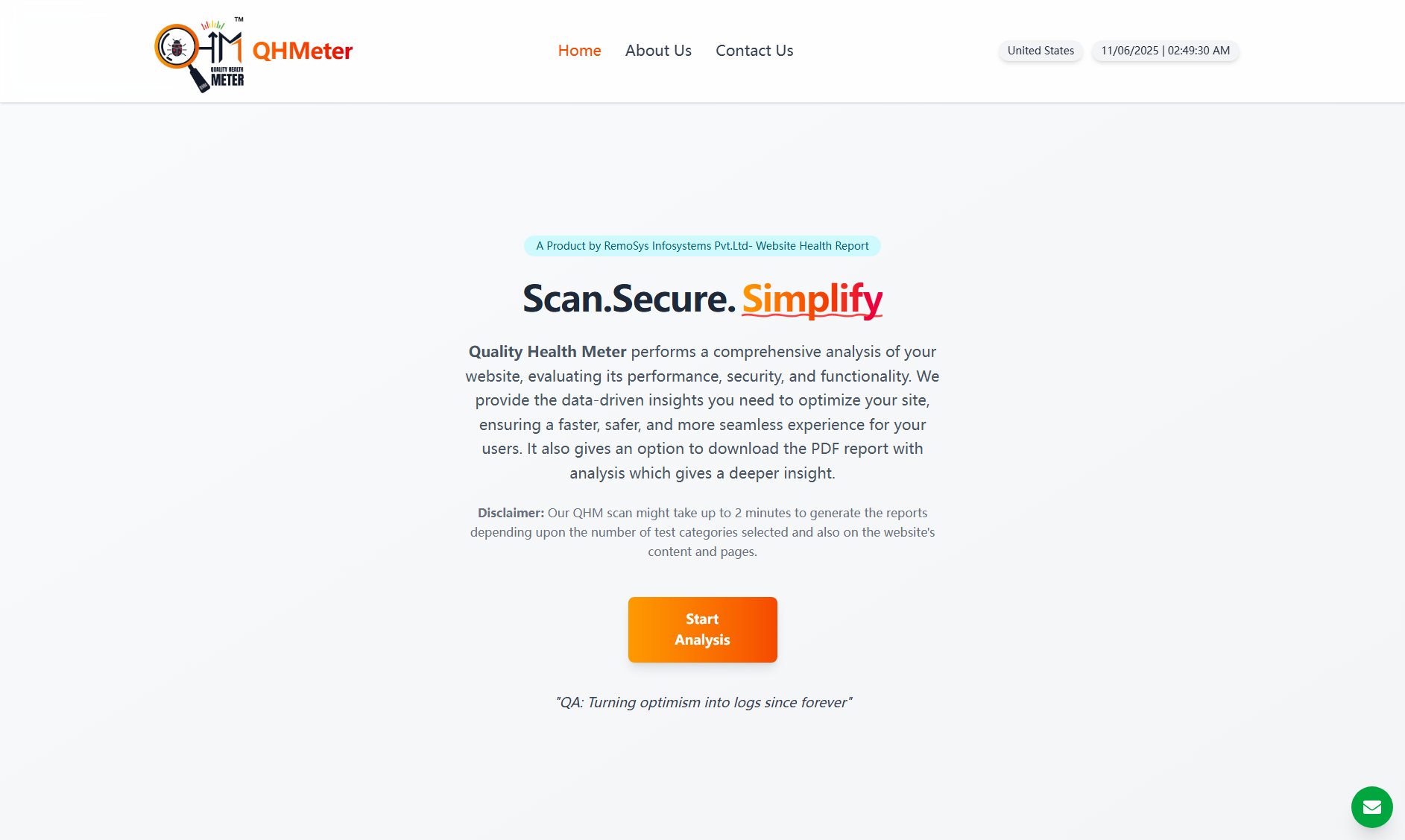 Quality Health Meter Quality Health Meter Interface & Screenshots Quality Health Meter Quality Health Meter Interface & Screenshots