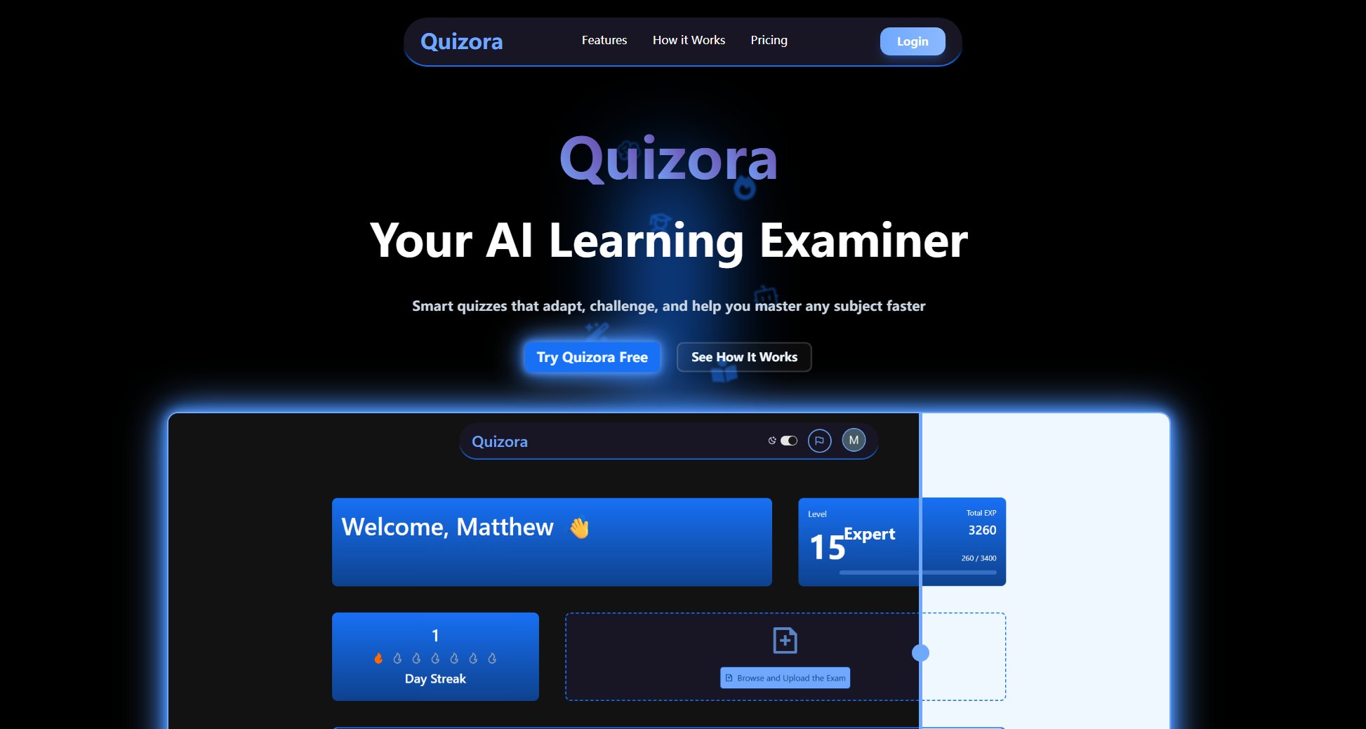 Quizora Quizora Interface & Screenshots Quizora Quizora Interface & Screenshots