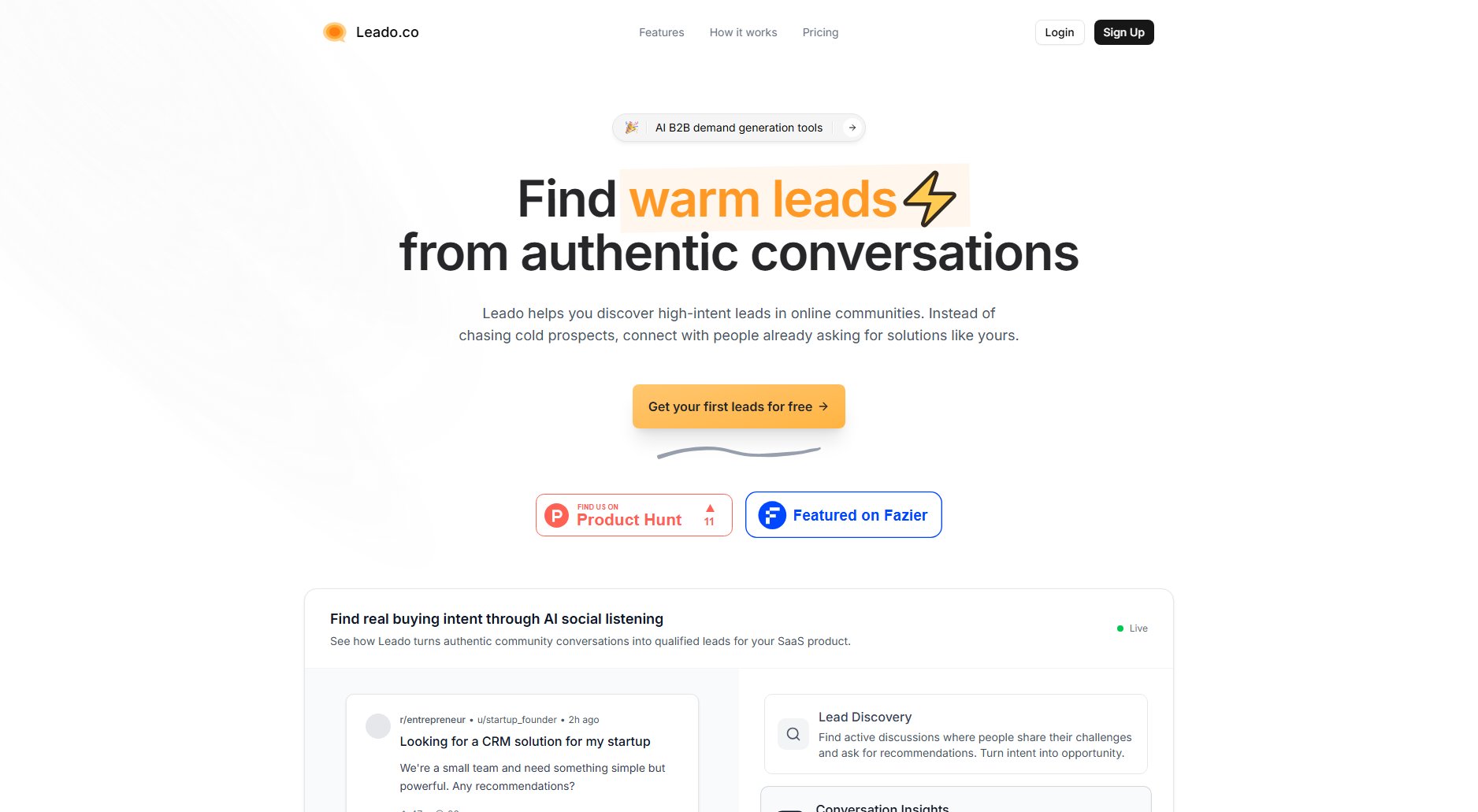 Leado Leado Interface & Screenshots Leado Leado Interface & Screenshots