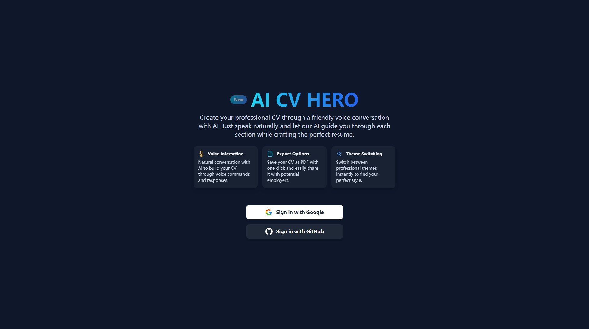 AI CV HERO AI CV HERO Interface & Screenshots AI CV HERO AI CV HERO Interface & Screenshots