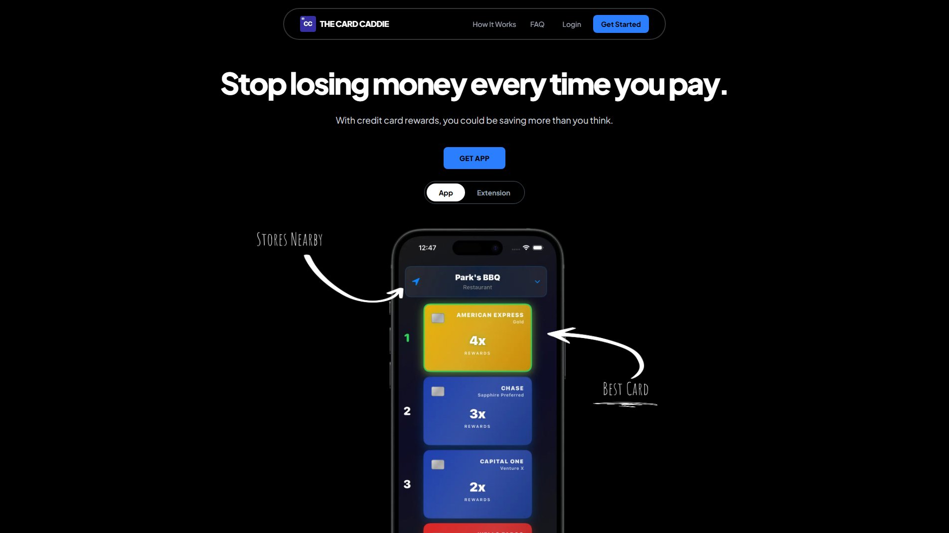 The Card Caddie The Card Caddie Interface & Screenshots The Card Caddie The Card Caddie Interface & Screenshots