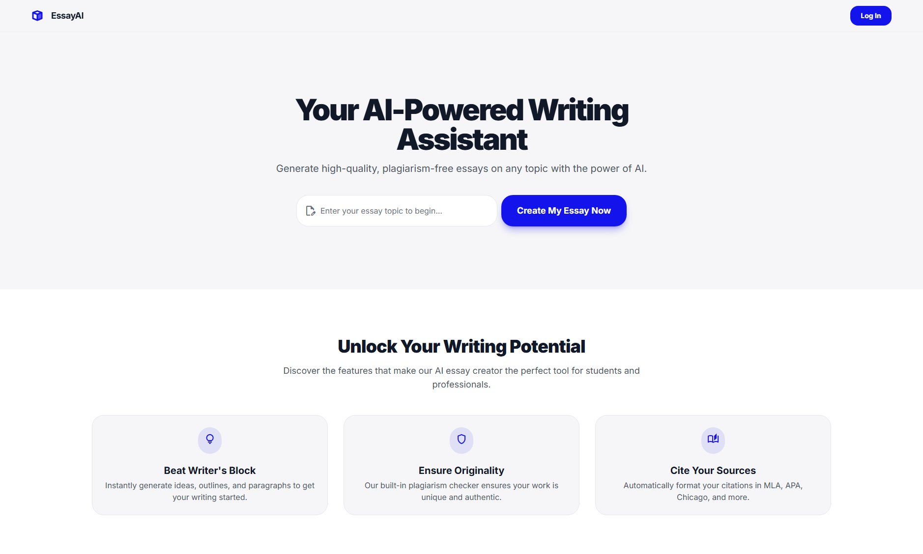 EssayAI EssayAI Interface & Screenshots EssayAI EssayAI Interface & Screenshots