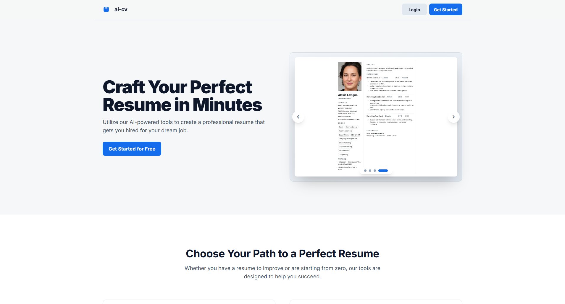 ai-cv ai-cv Interface & Screenshots ai-cv ai-cv Interface & Screenshots