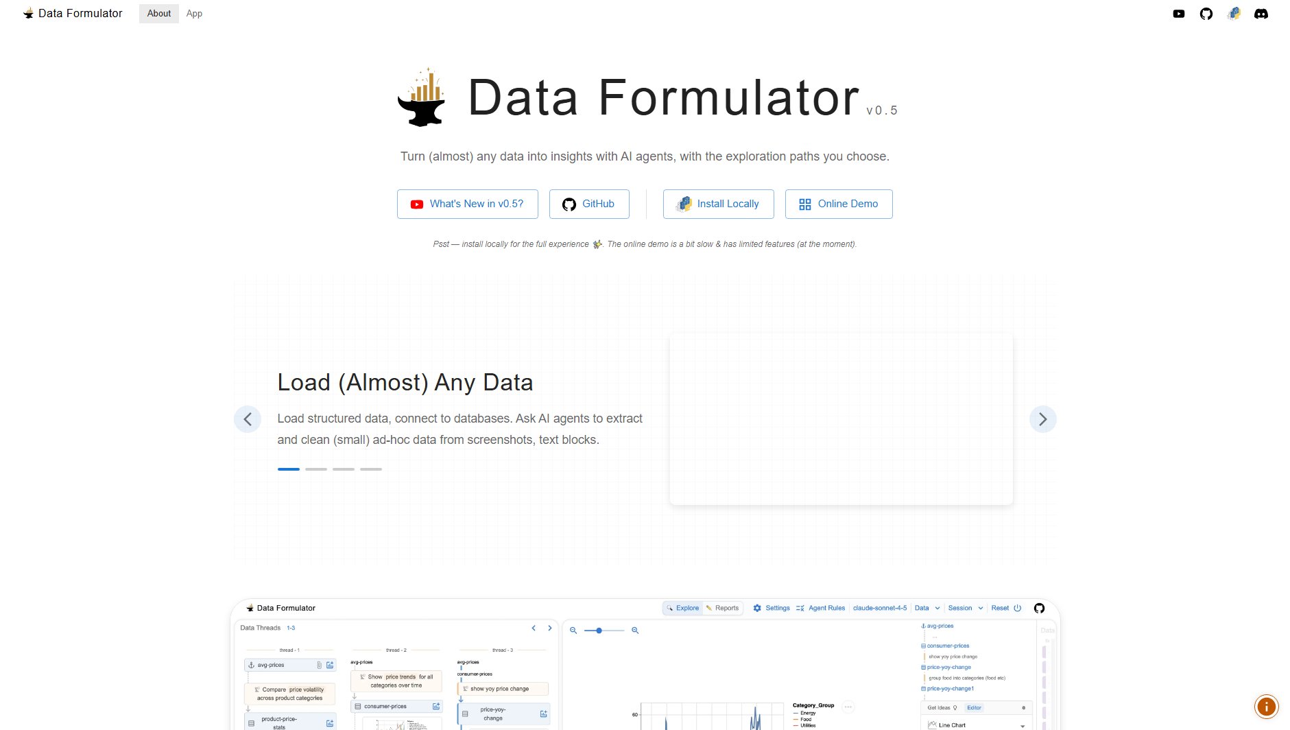 Data Formulator Data Formulator Interface & Screenshots Data Formulator Data Formulator Interface & Screenshots