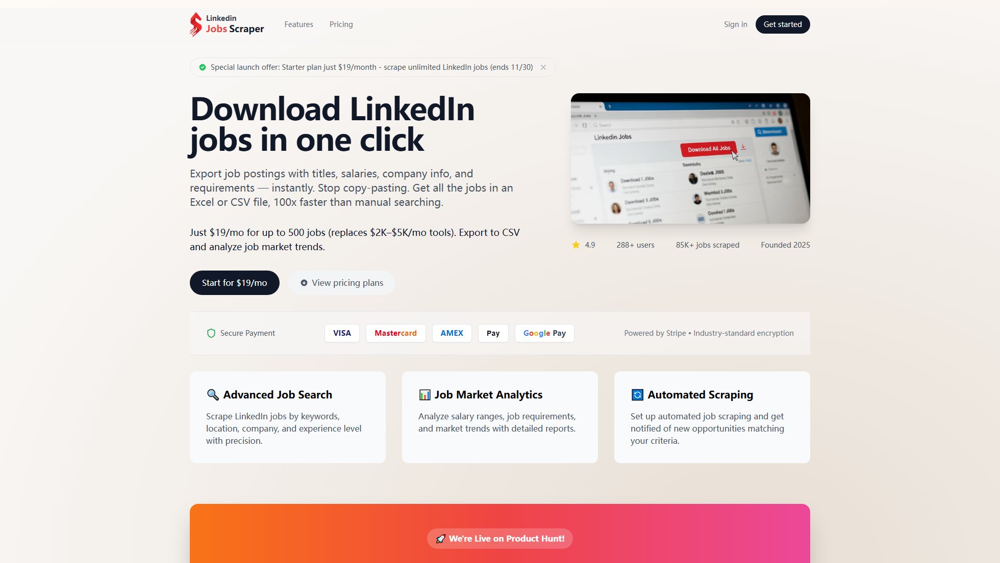 LinkedIn Job Scraper LinkedIn Job Scraper Interface & Screenshots LinkedIn Job Scraper LinkedIn Job Scraper Interface & Screenshots