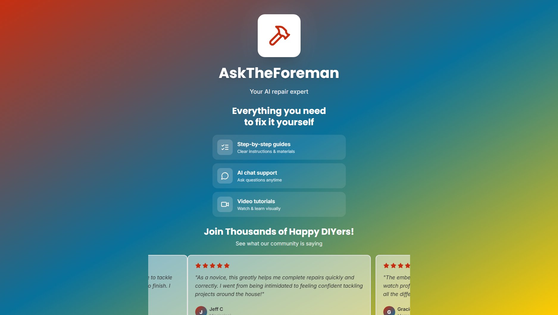 AskForeman AskForeman Interface & Screenshots AskForeman AskForeman Interface & Screenshots