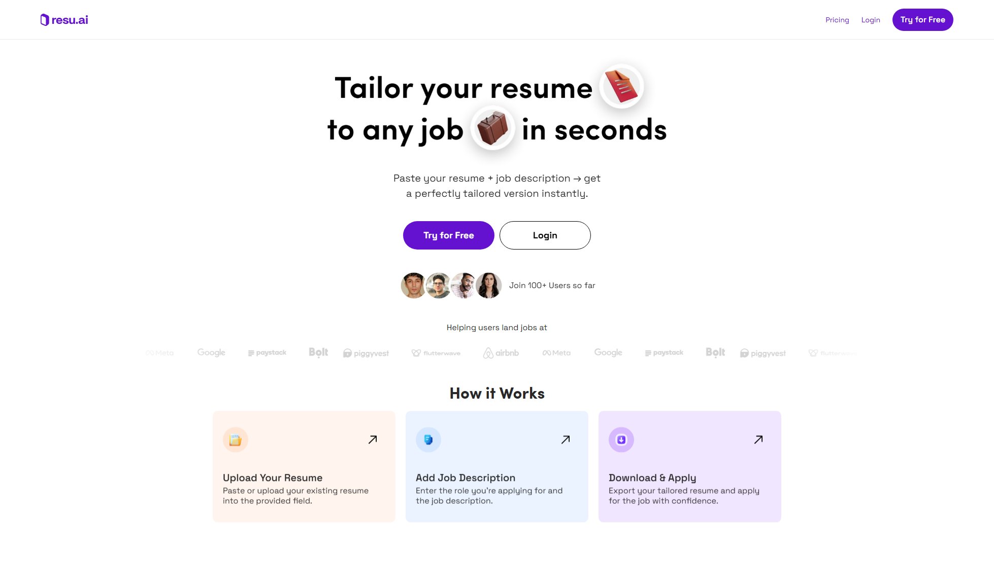 Resu.AI Resu.AI Interface & Screenshots