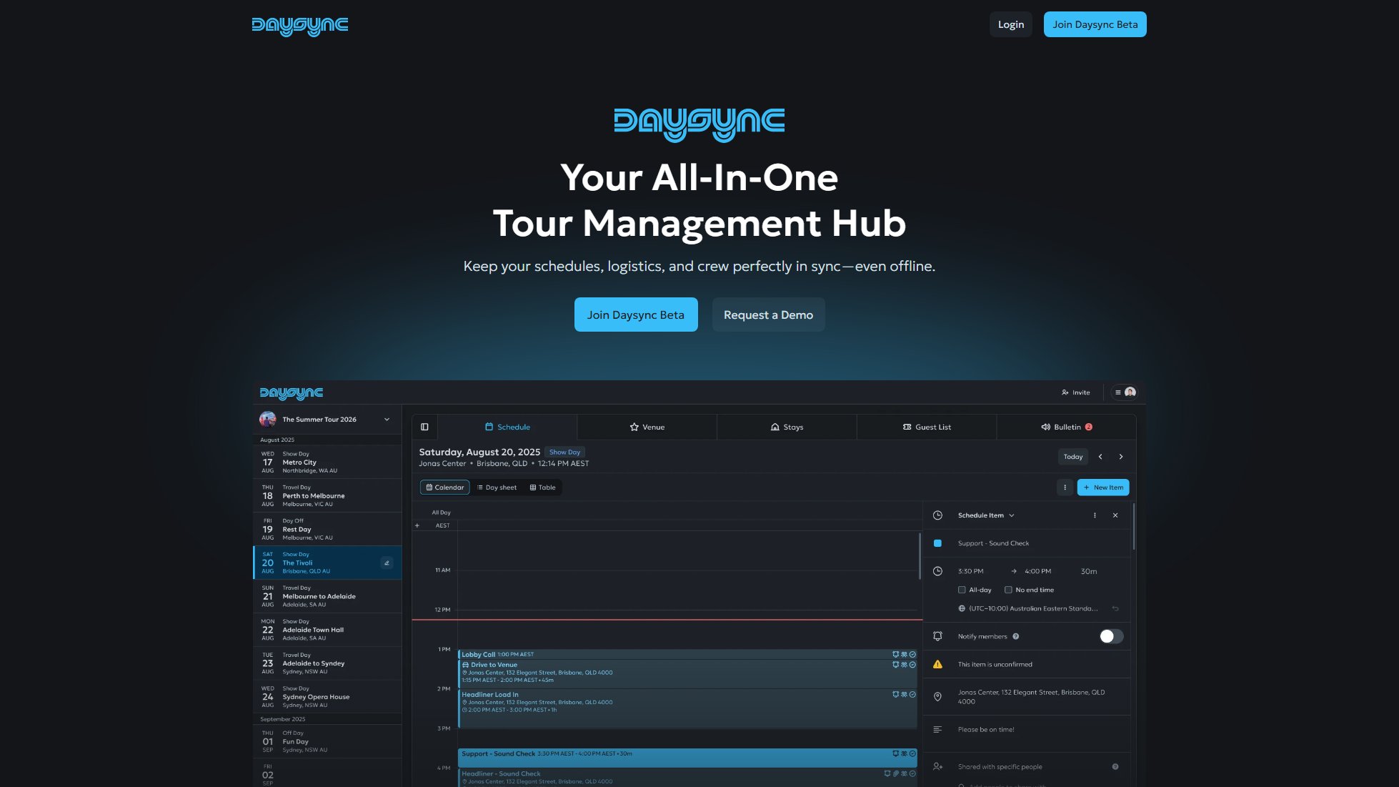 Daysync Daysync Interface & Screenshots Daysync Daysync Interface & Screenshots