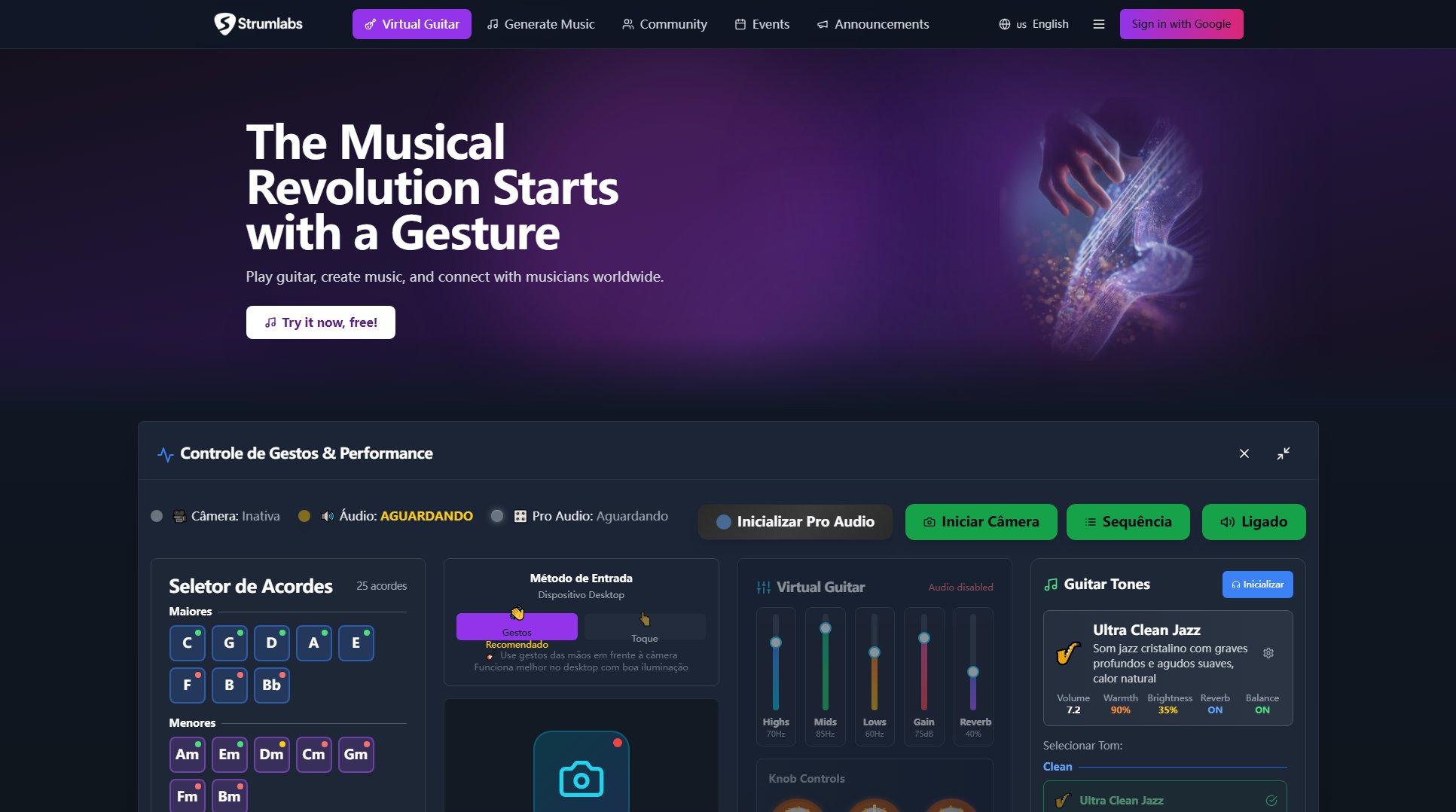 StrumLabs StrumLabs Interface & Screenshots StrumLabs StrumLabs Interface & Screenshots