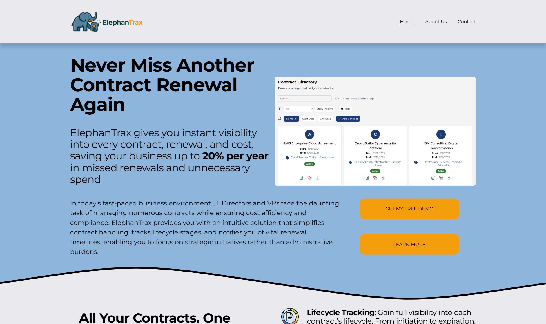 ElephanTrax ElephanTrax Interface & Screenshots ElephanTrax ElephanTrax Interface & Screenshots