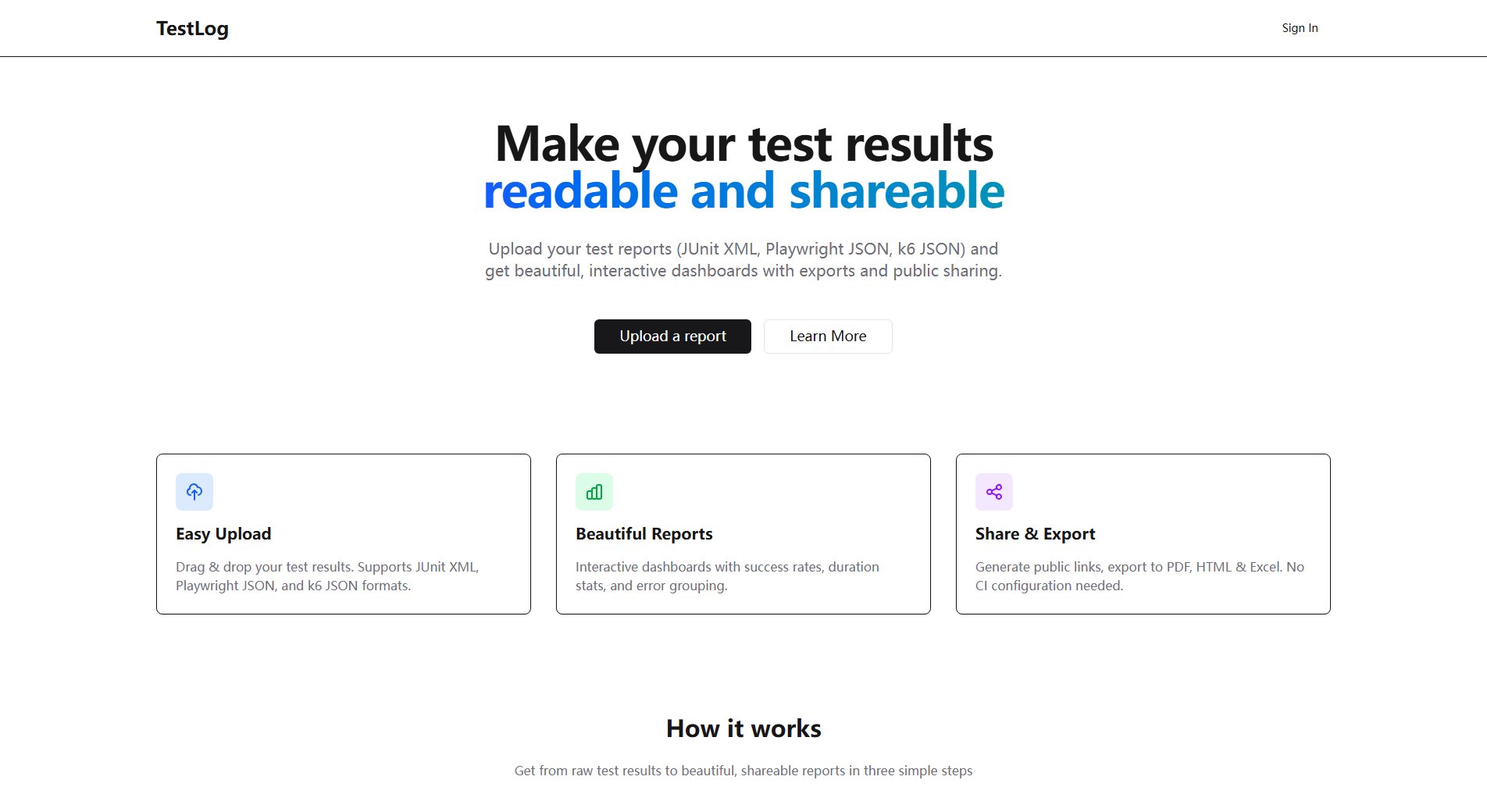 TestLog TestLog Interface & Screenshots TestLog TestLog Interface & Screenshots