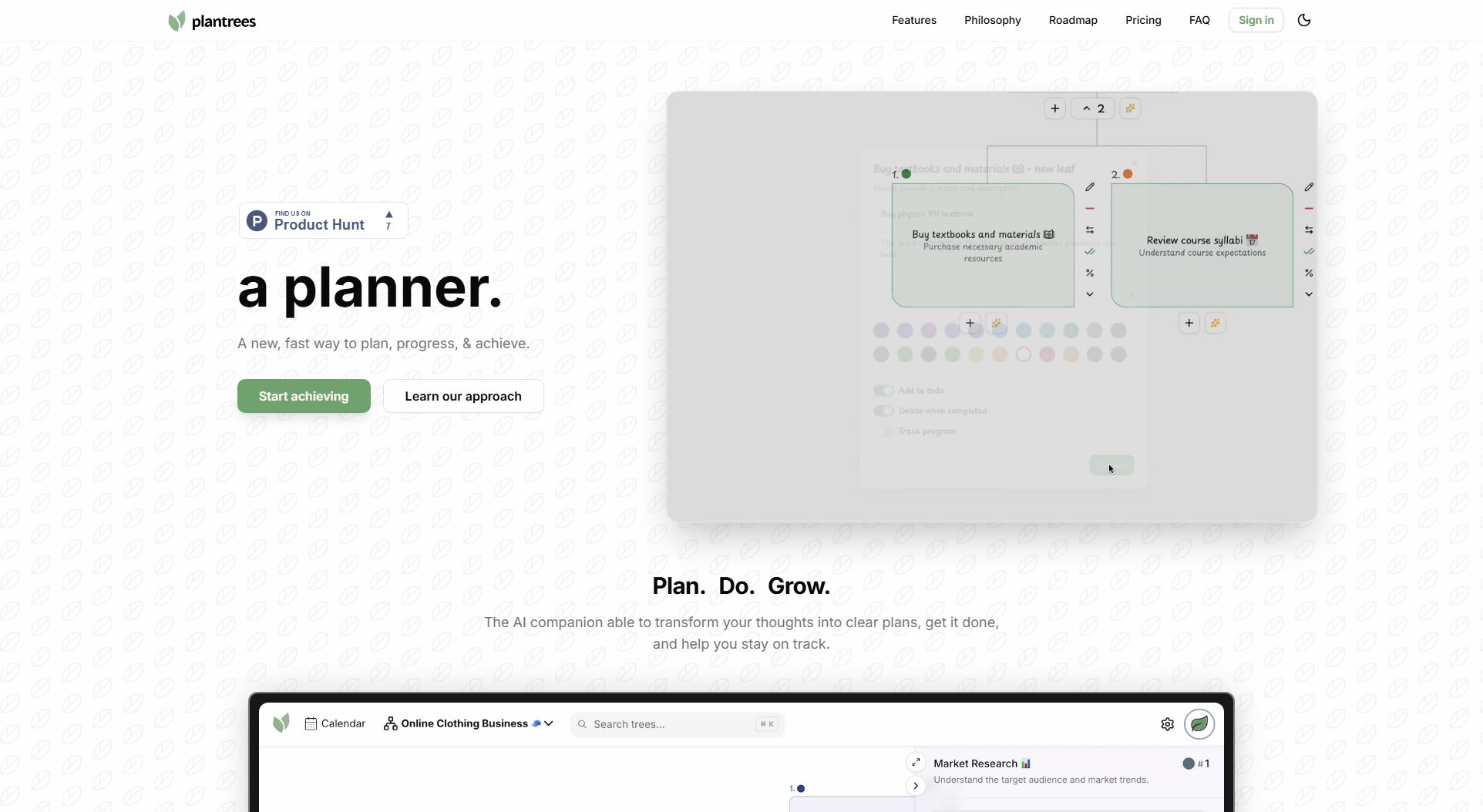 Plantrees Plantrees Interface & Screenshots Plantrees Plantrees Interface & Screenshots