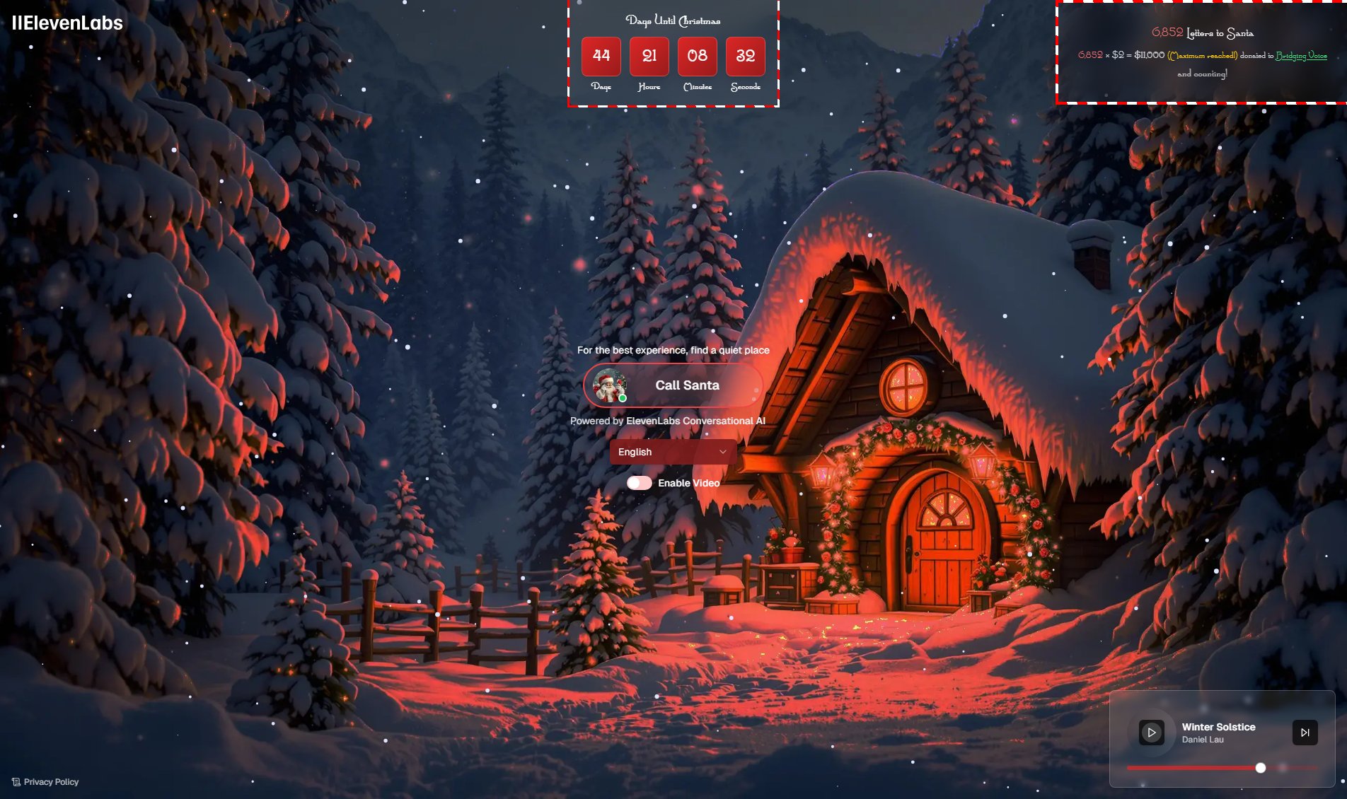 Talk to Santa Talk to Santa Interface & Screenshots
