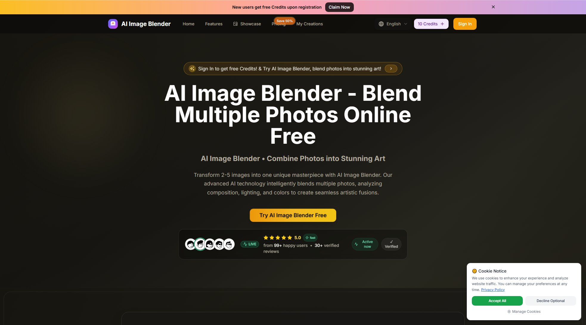 AI Image Blender AI Image Blender Interface & Screenshots