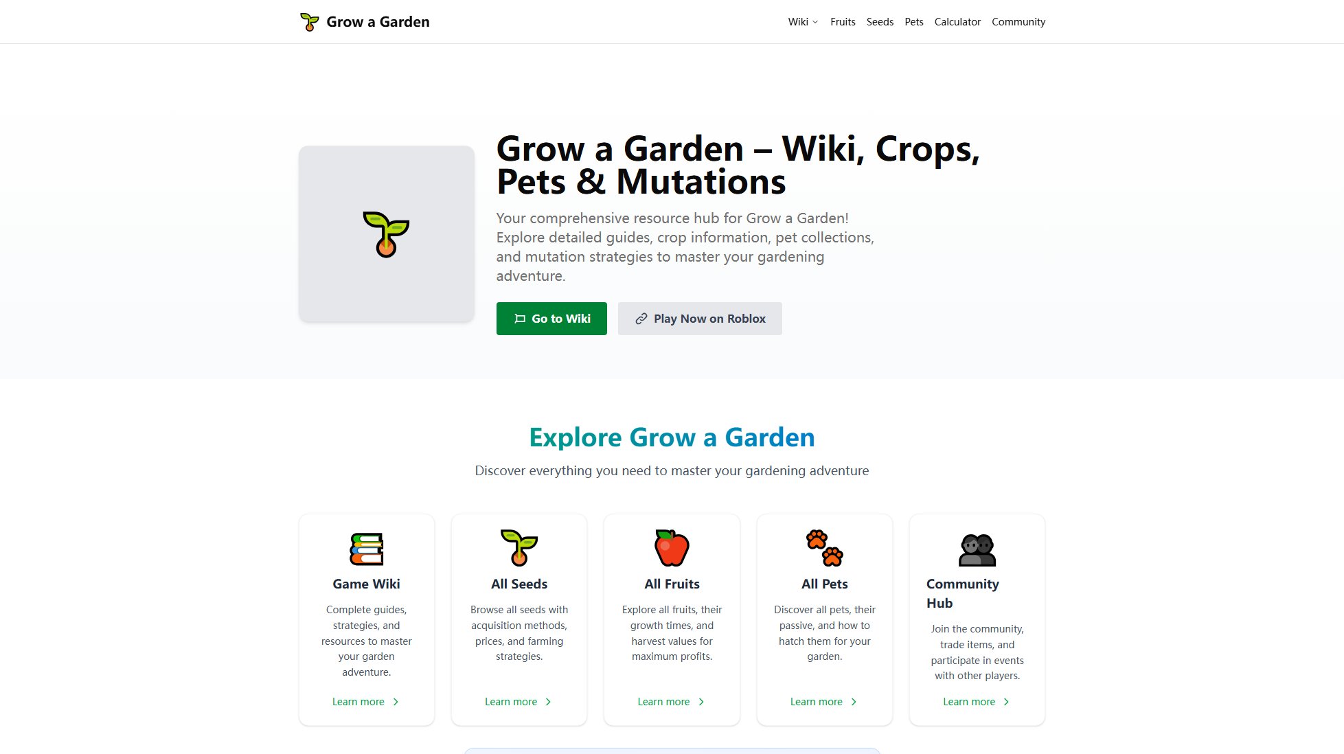 Grow a Garden Grow a Garden Interface & Screenshots