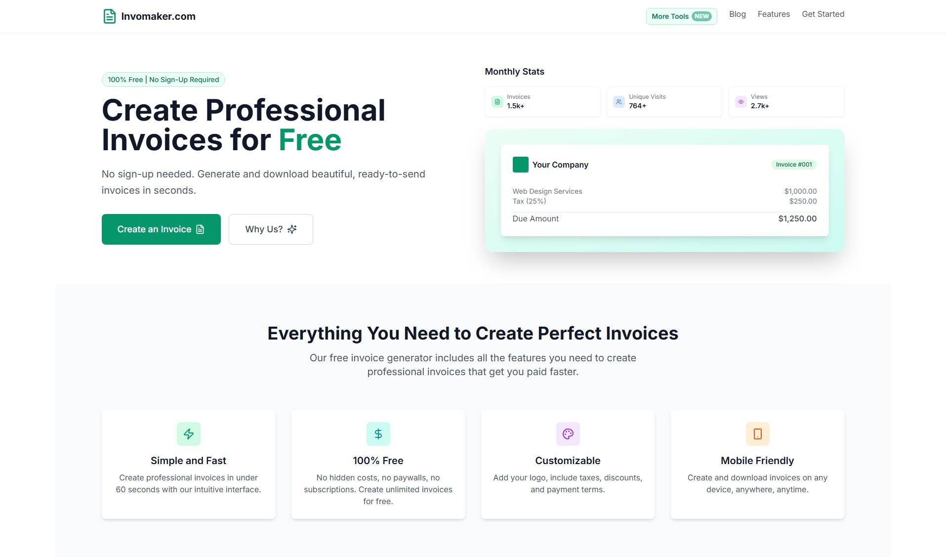 Invomaker Invomaker Interface & Screenshots