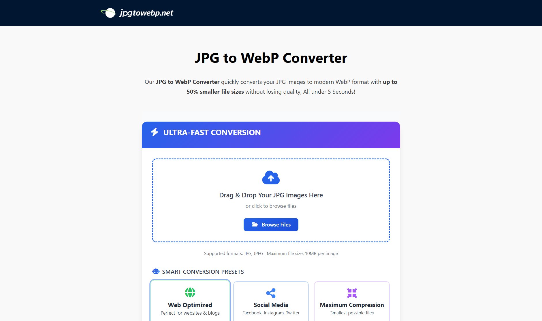 JPG To WEBP Converter JPG To WEBP Converter Interface & Screenshots