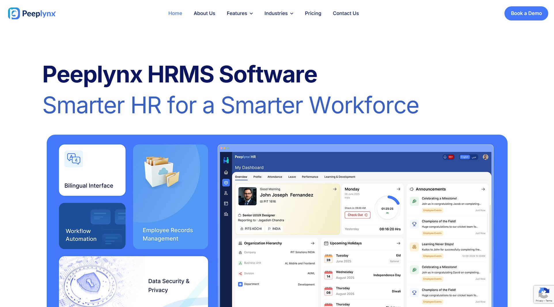 Peeplynx HR Peeplynx HR Interface & Screenshots Peeplynx HR Peeplynx HR Interface & Screenshots