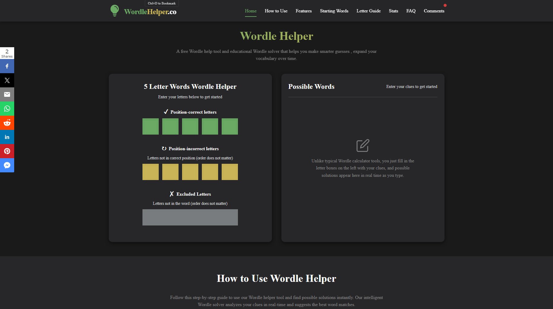 Wordle Helper Wordle Helper Interface & Screenshots Wordle Helper Wordle Helper Interface & Screenshots
