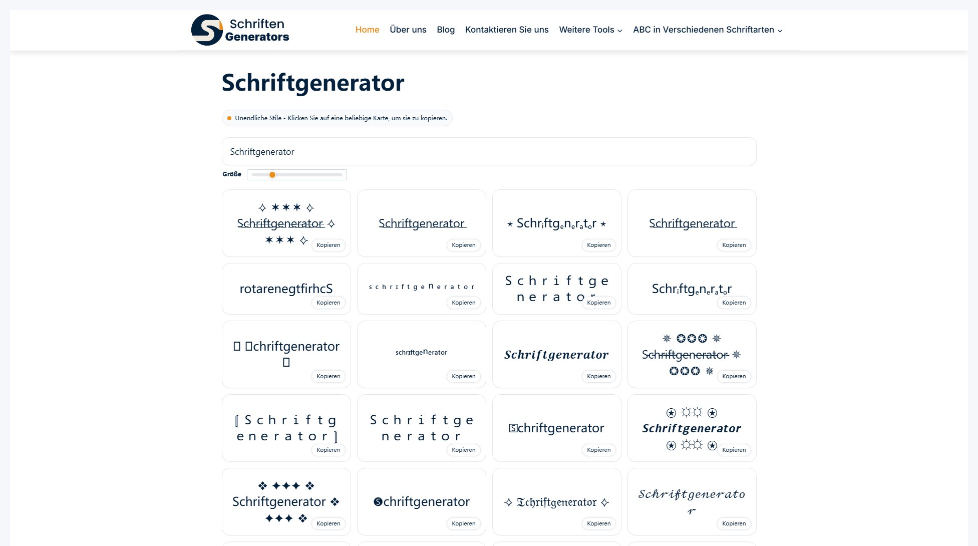 Schriftgenerator Schriftgenerator Interface & Screenshots Schriftgenerator Schriftgenerator Interface & Screenshots