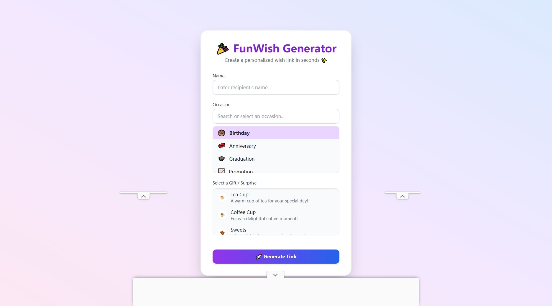 FunWish FunWish Interface & Screenshots FunWish FunWish Interface & Screenshots