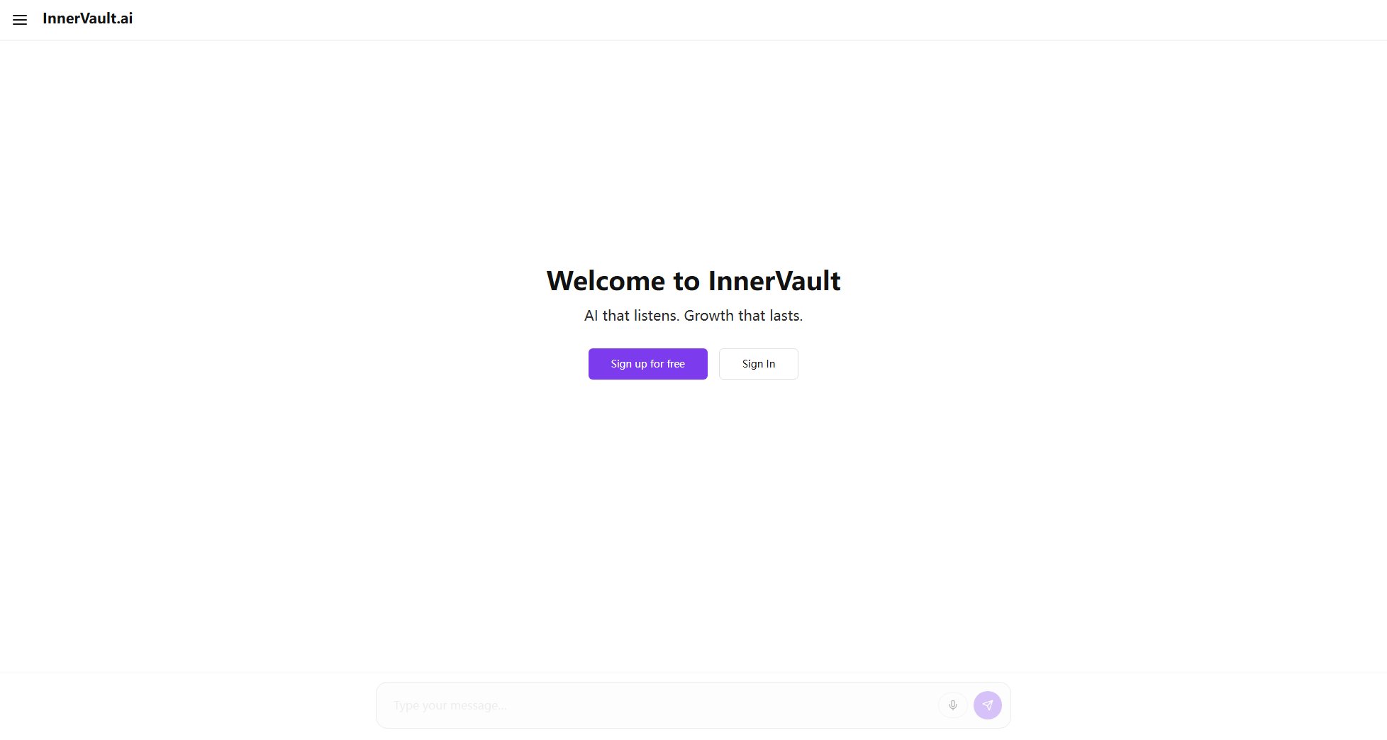 InnerVault.ai InnerVault.ai Interface & Screenshots InnerVault.ai InnerVault.ai Interface & Screenshots