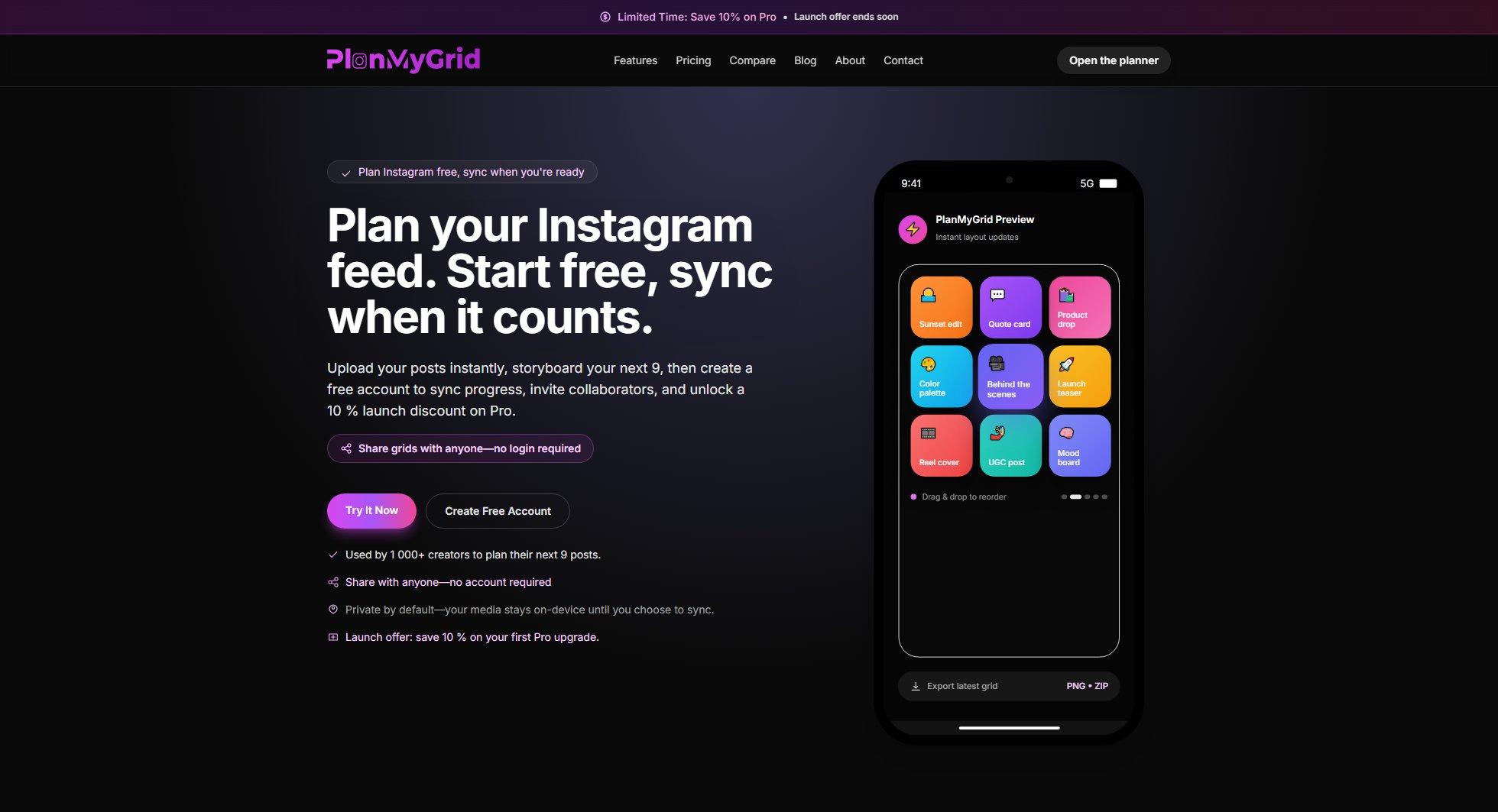 PlanMyGrid PlanMyGrid Interface & Screenshots PlanMyGrid PlanMyGrid Interface & Screenshots