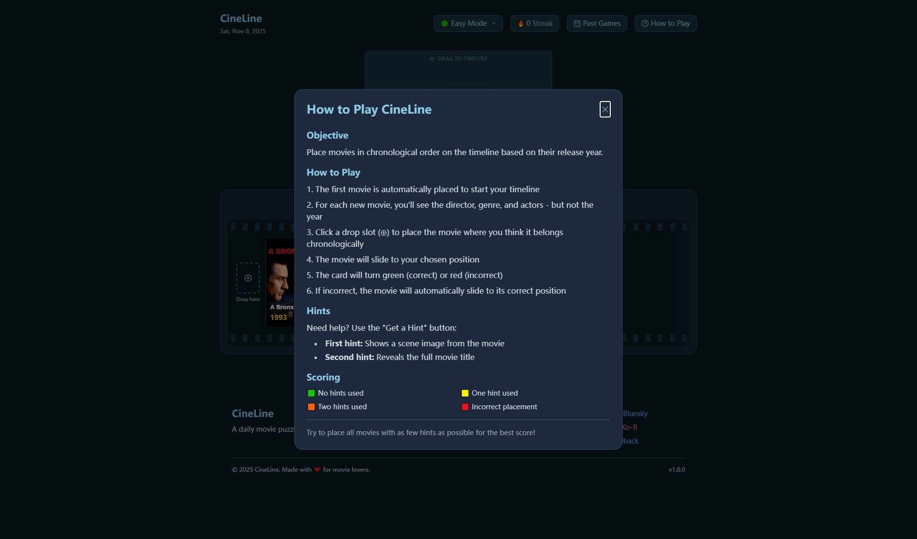 CineLine CineLine Interface & Screenshots CineLine CineLine Interface & Screenshots