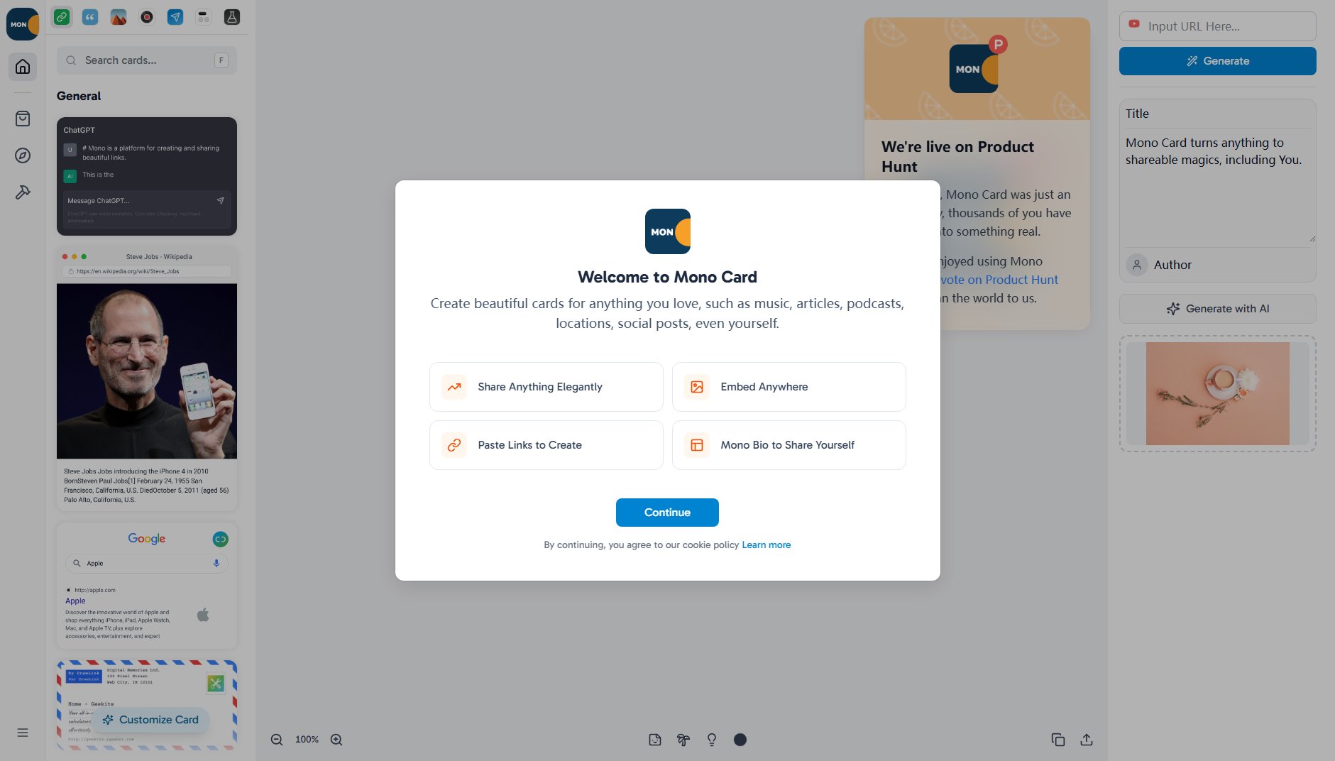 Mono Card Mono Card Interface & Screenshots Mono Card Mono Card Interface & Screenshots