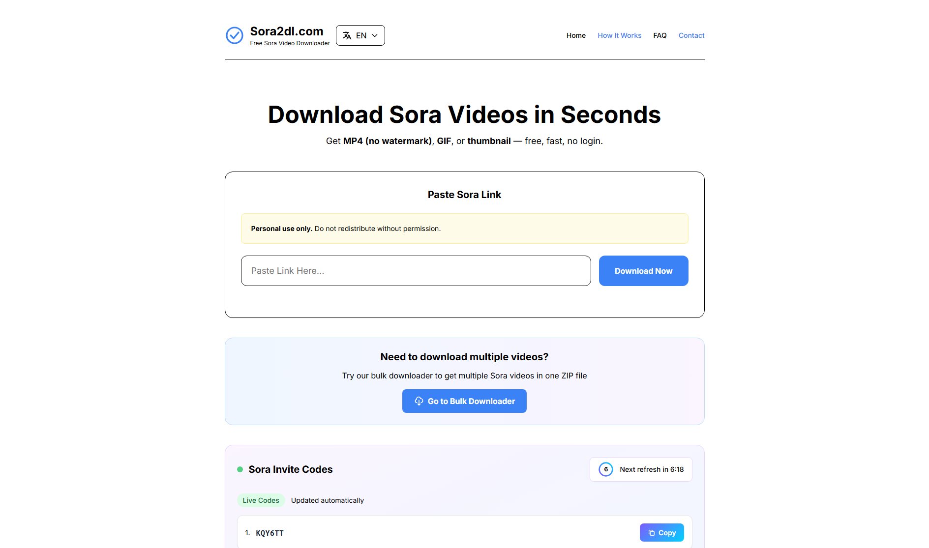 Sora2dl Sora2dl Interface & Screenshots