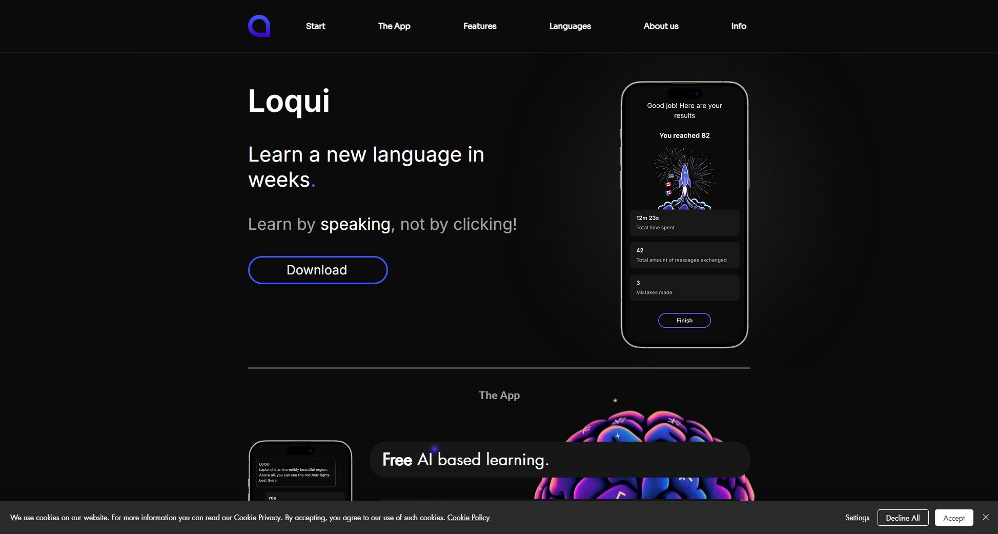 Loqui Loqui Interface & Screenshots