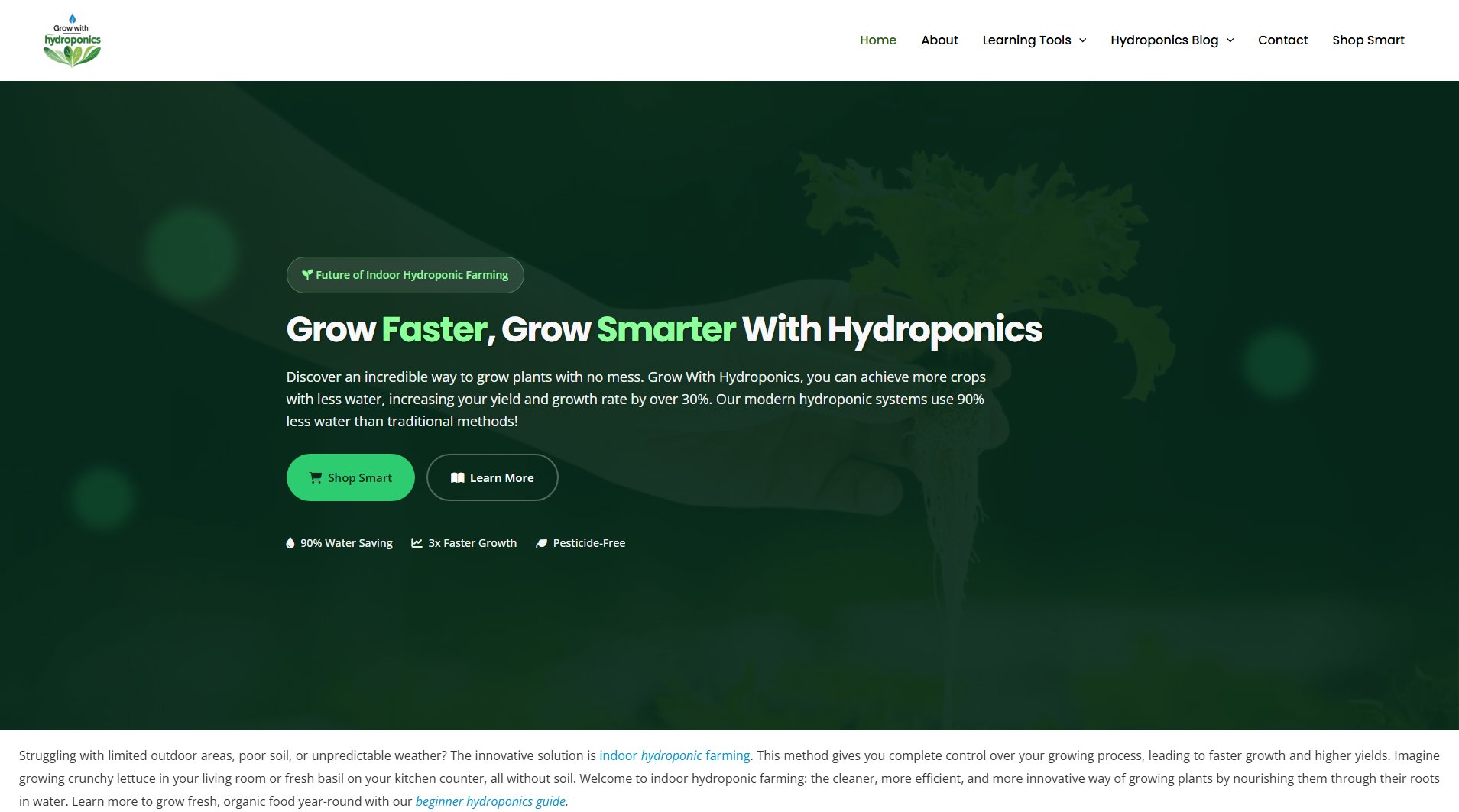 GrowWithHydroponics GrowWithHydroponics Interface & Screenshots
