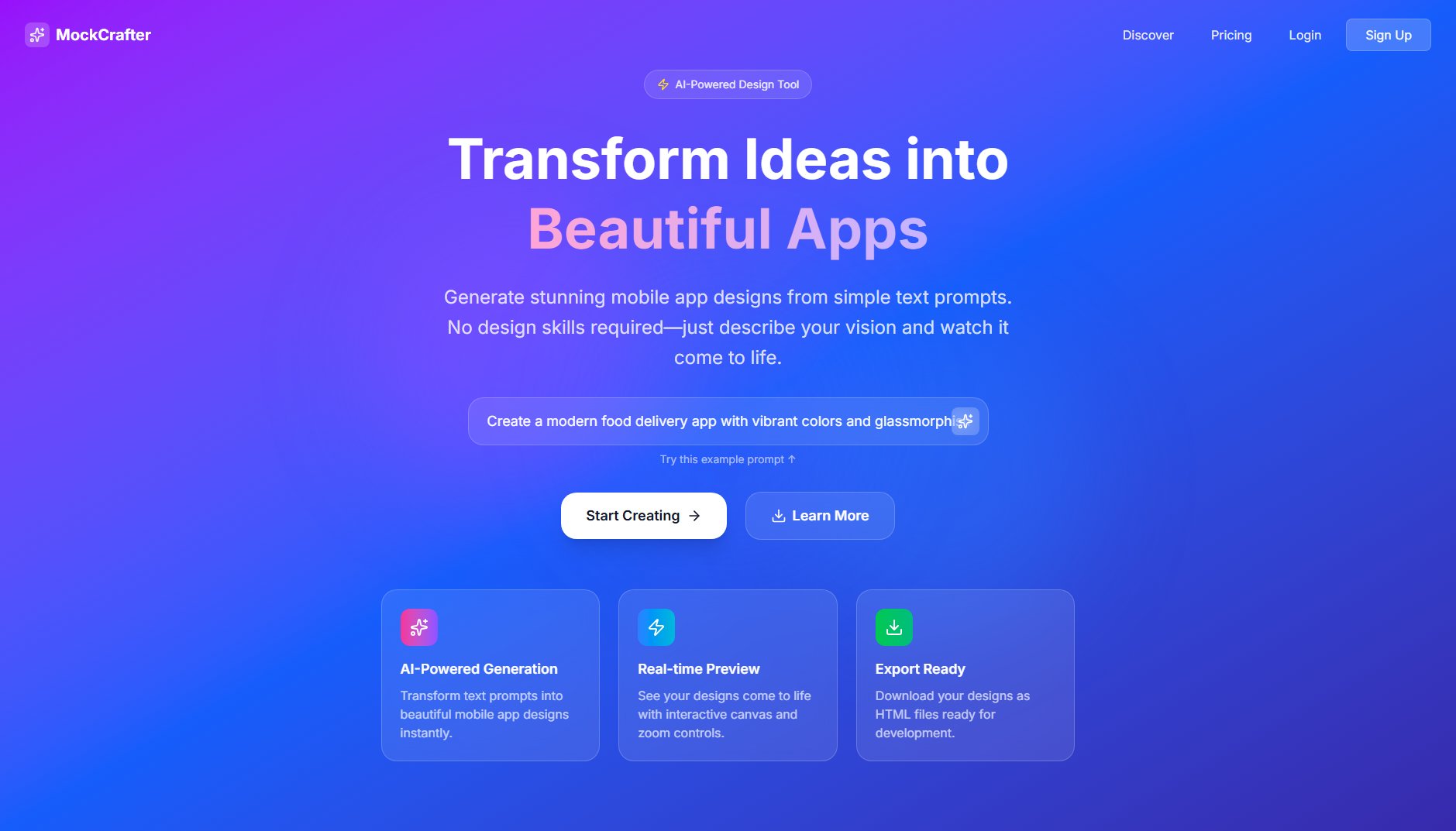 MockCrafter MockCrafter Interface & Screenshots MockCrafter MockCrafter Interface & Screenshots