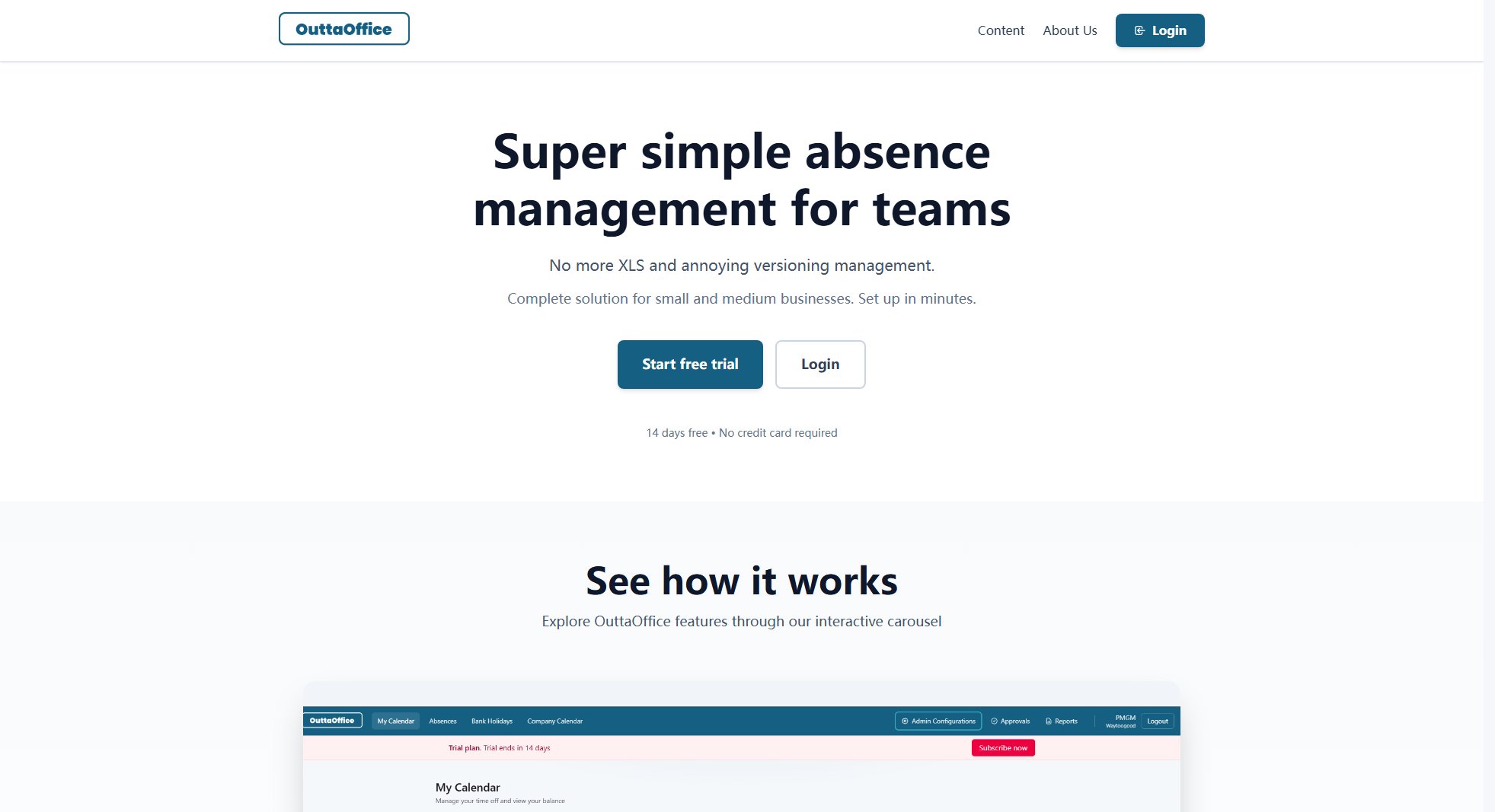 OuttaOffice OuttaOffice Interface & Screenshots