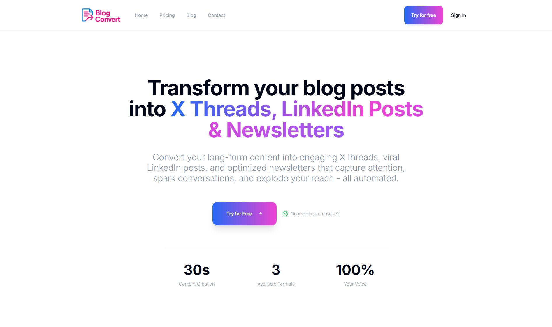 BlogConvert BlogConvert Interface & Screenshots BlogConvert BlogConvert Interface & Screenshots