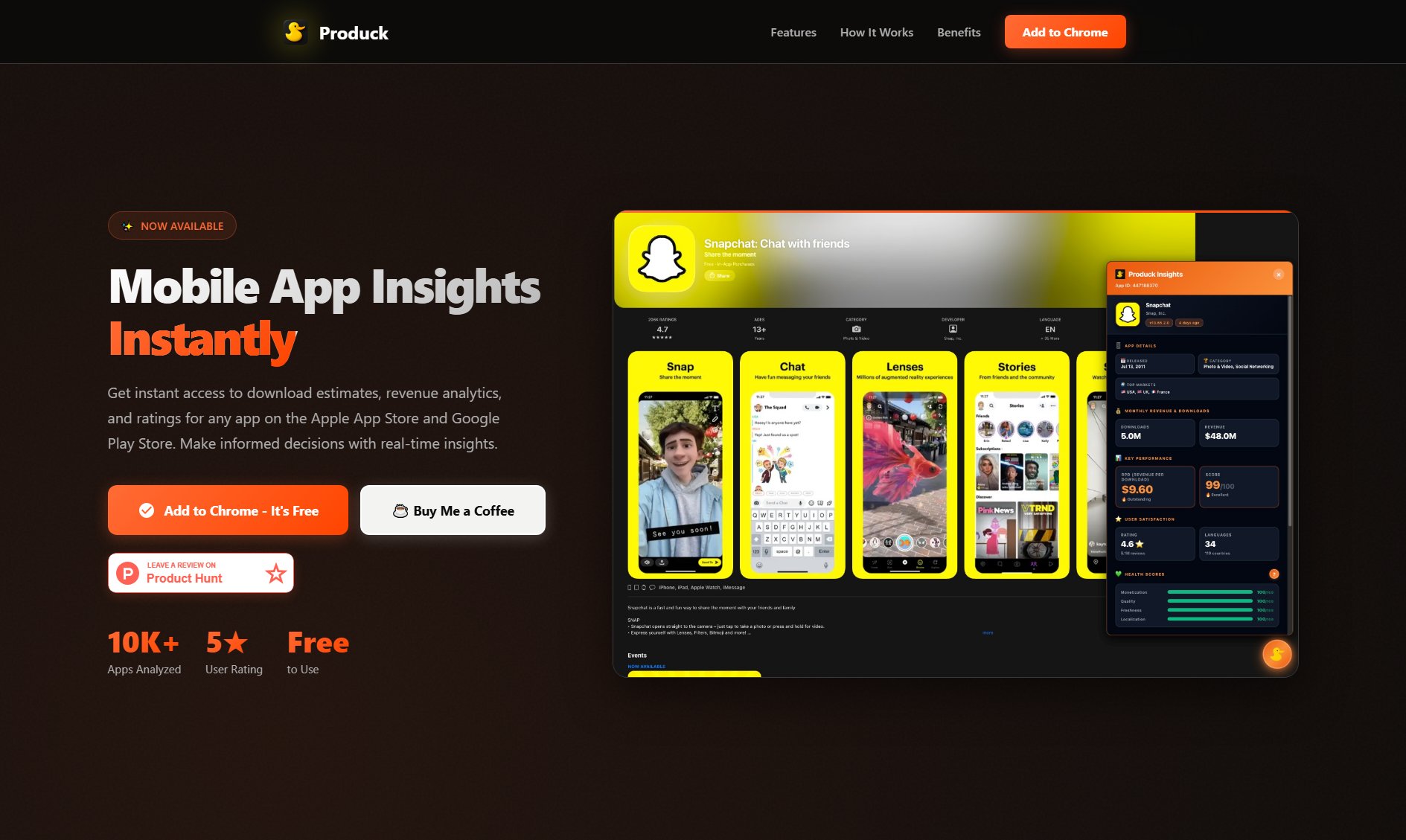 Produck Produck Interface & Screenshots