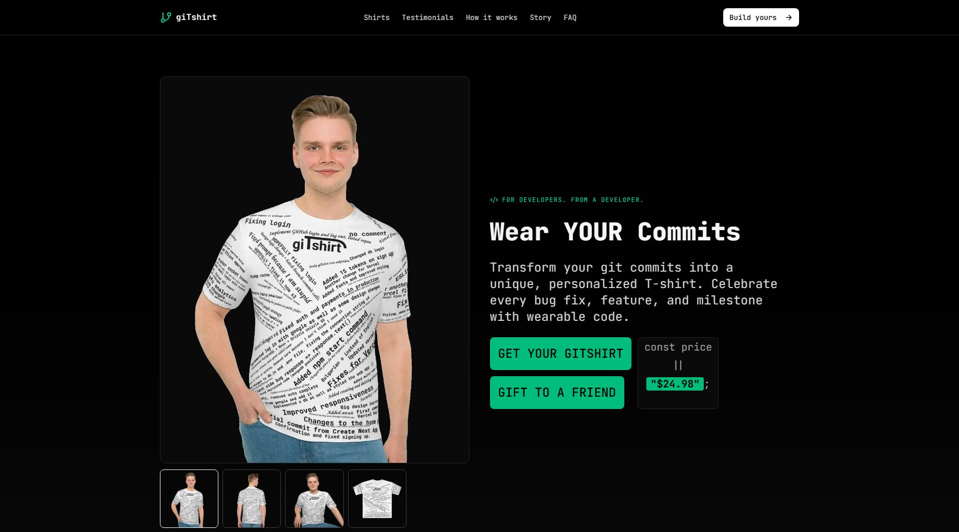 giTshirt giTshirt Interface & Screenshots